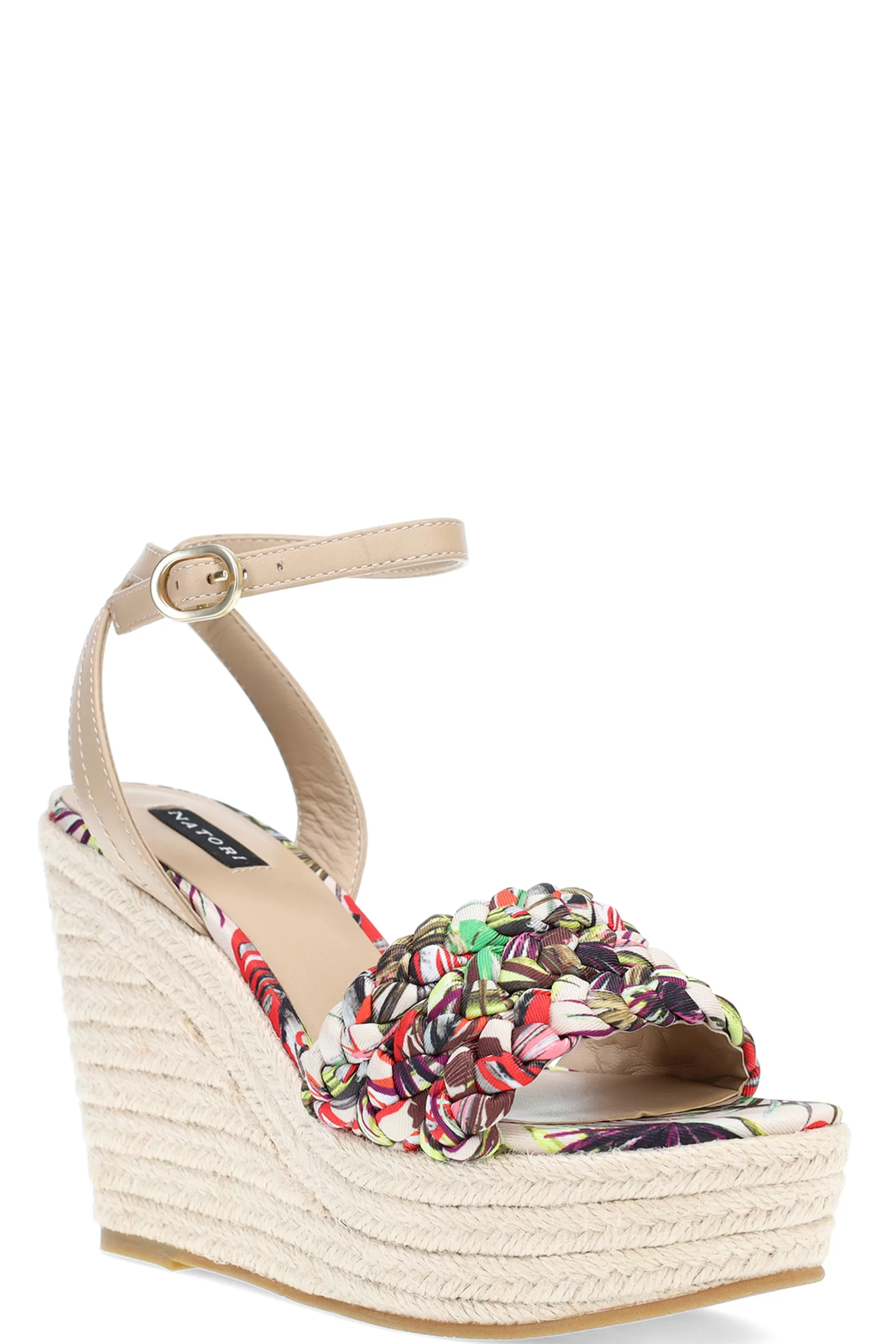 Natori Sandals<Rae Tropical Braided Wedge Sandals Natural