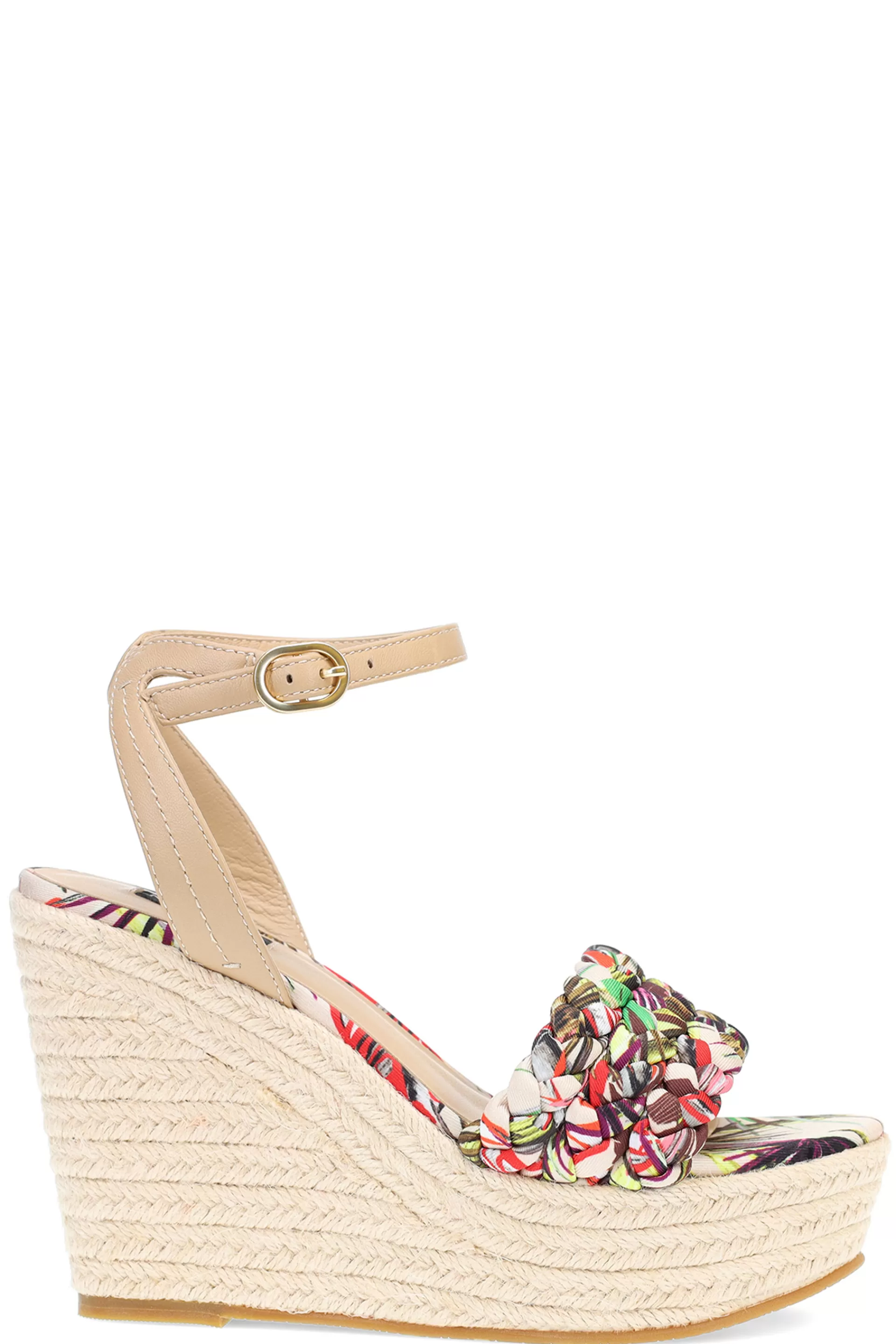 Natori Sandals<Rae Tropical Braided Wedge Sandals Natural