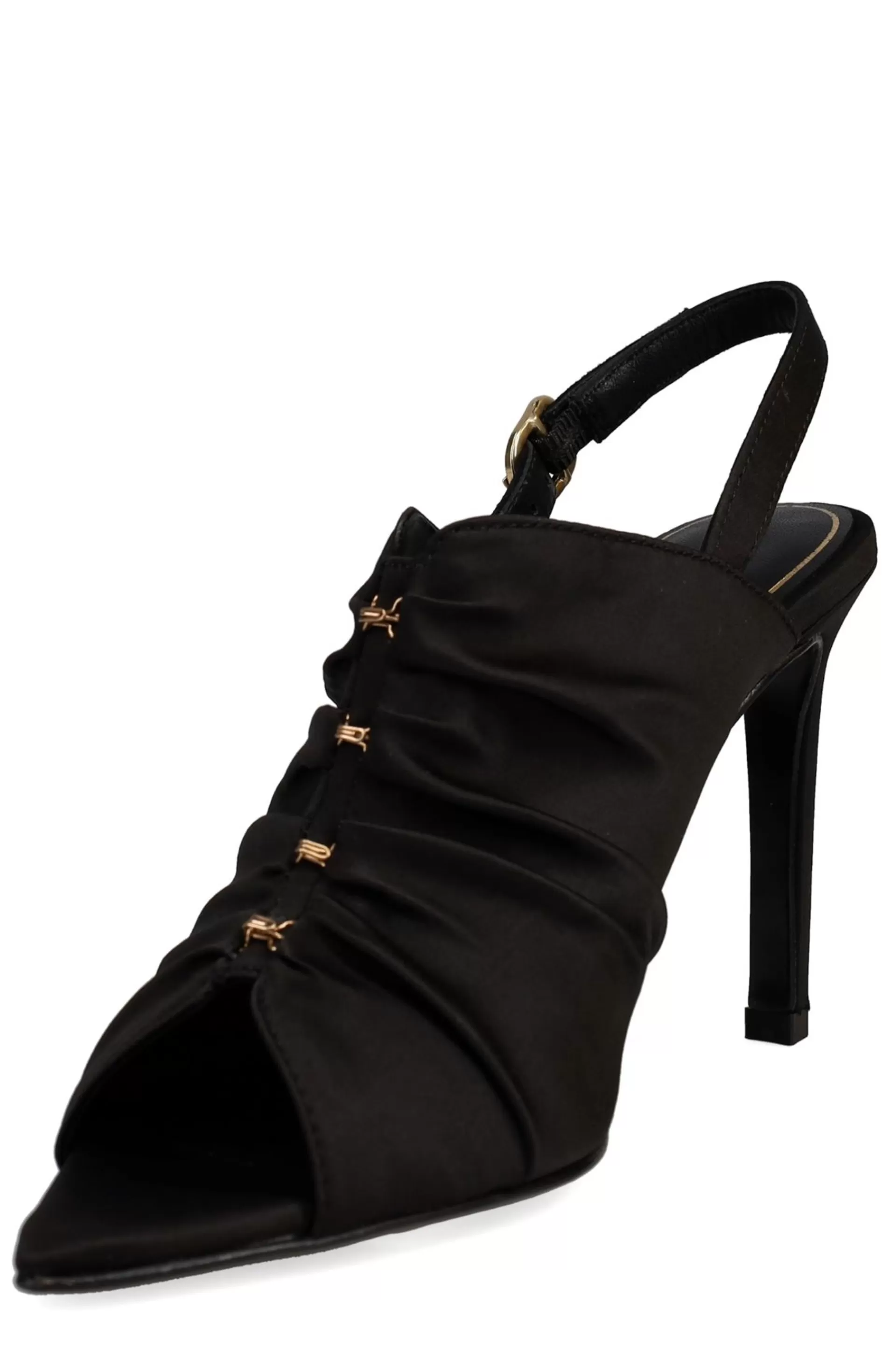 Natori Pumps<Reen Satin Open Toe Sling Black