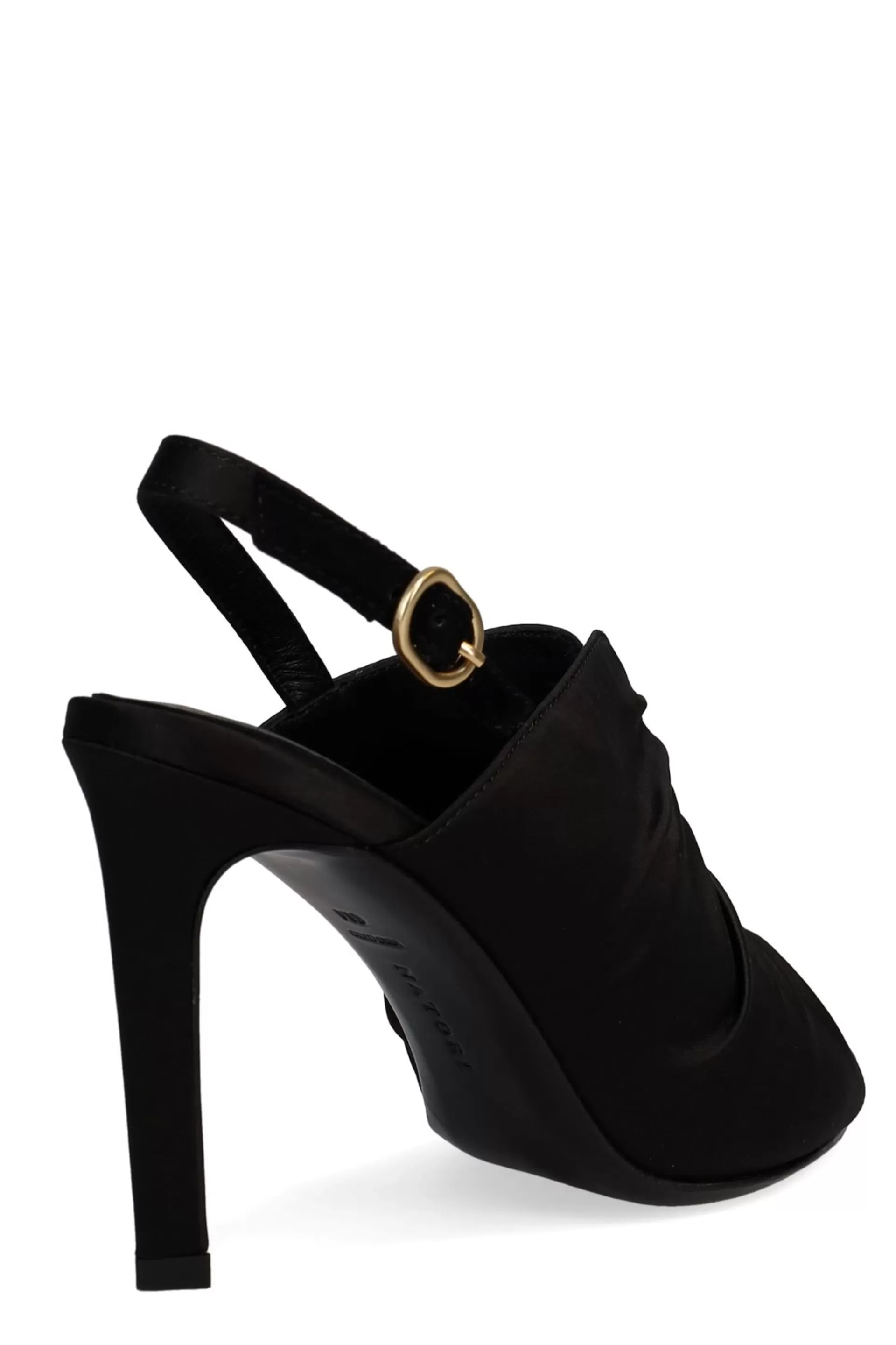 Natori Pumps<Reen Satin Open Toe Sling Black