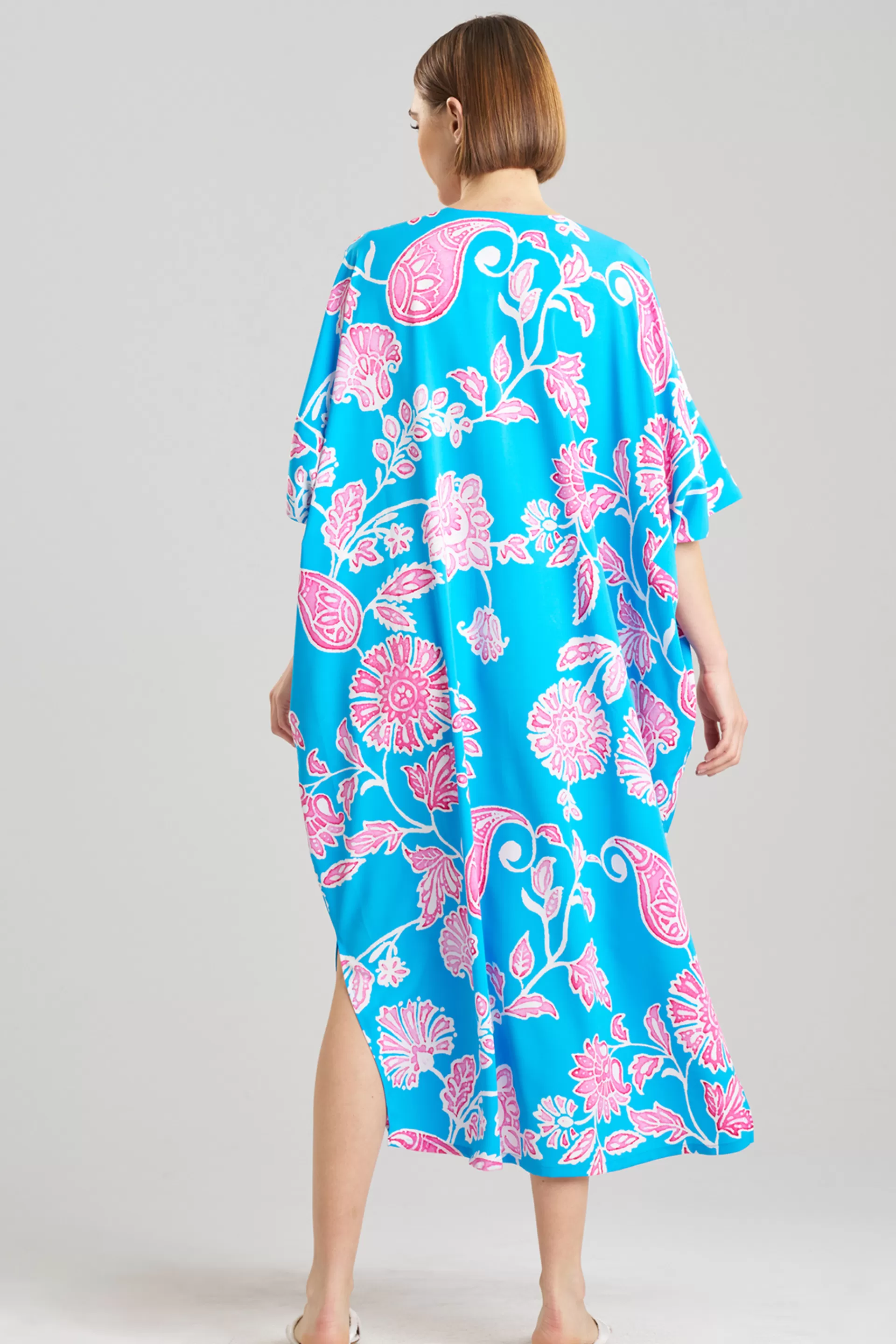 Natori Caftans | Caftan Dresses<Sanremo Caftan Teal/Pink