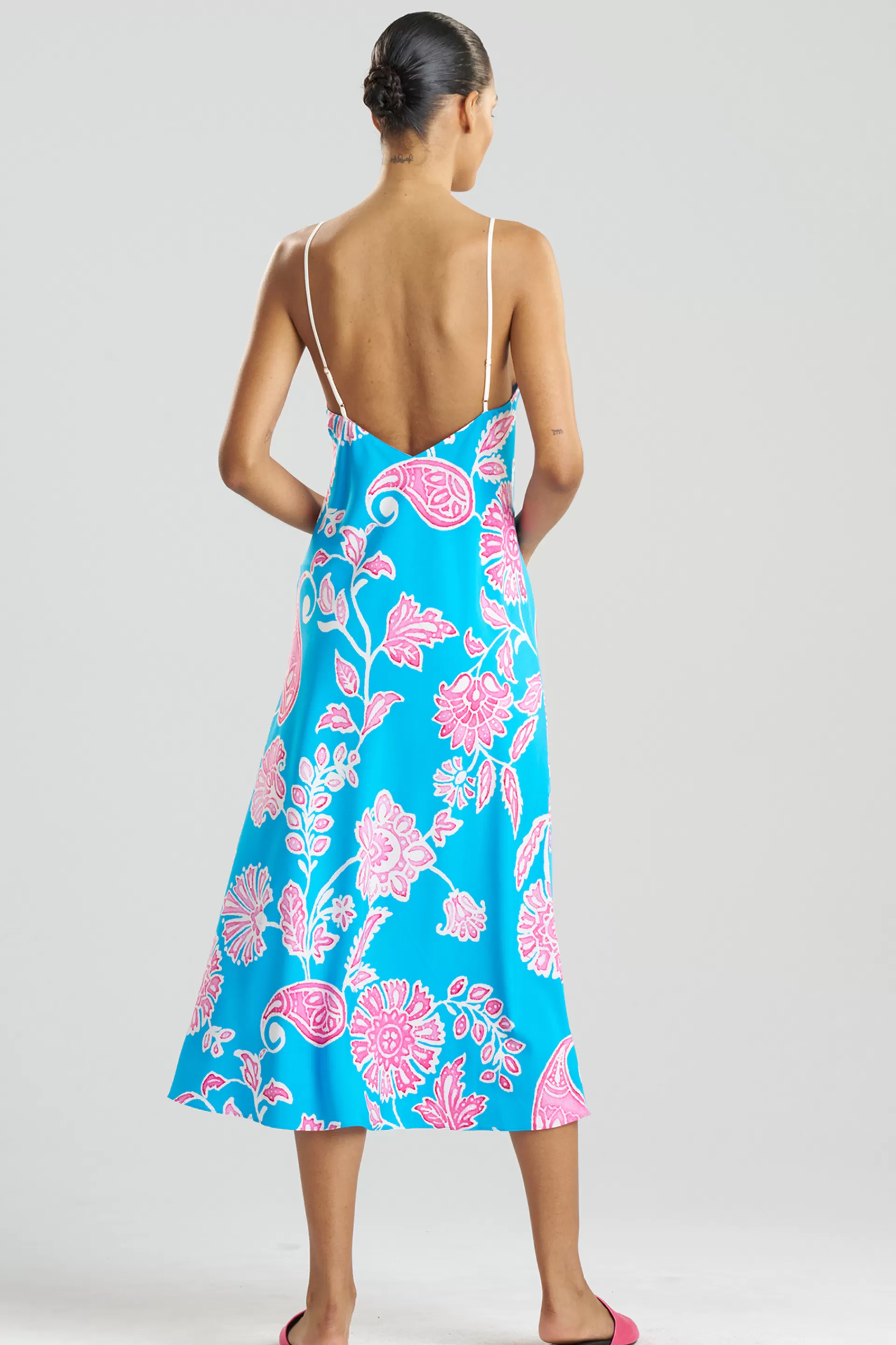 Natori Gowns<Sanremo Gown Teal/Pink