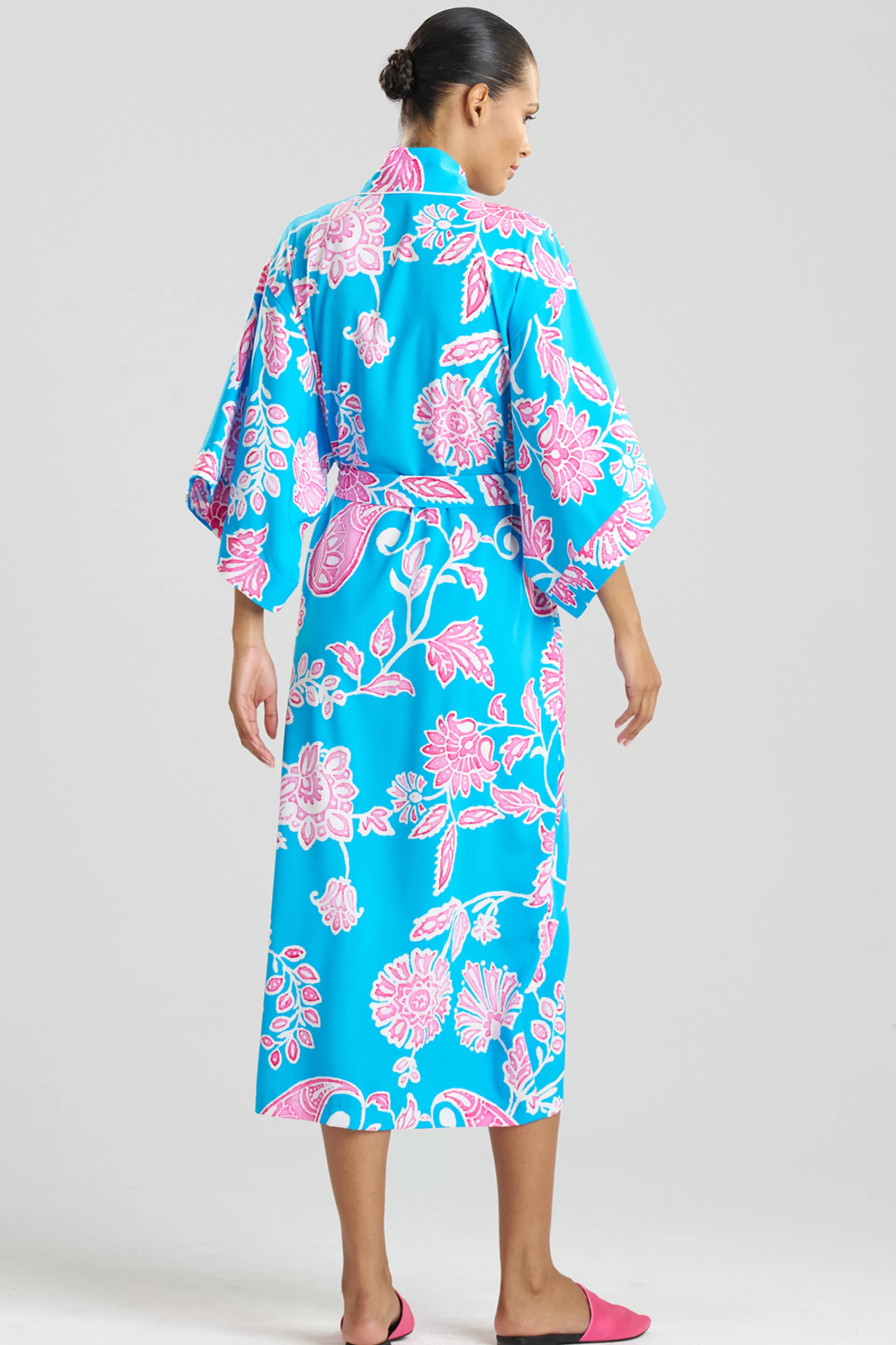 Natori Robes & Kimonos<Sanremo Robe Teal/Pink