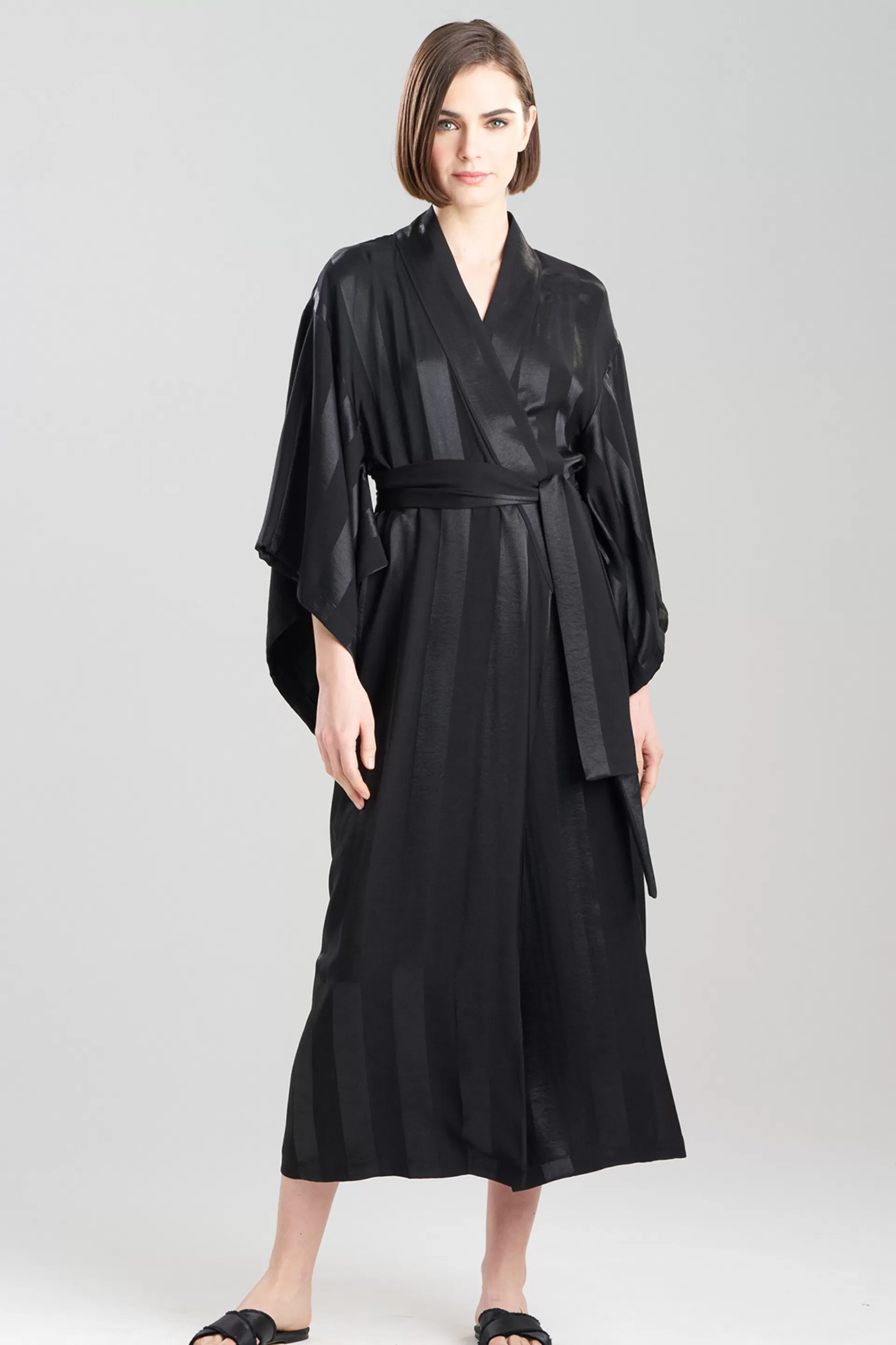 Natori Robes & Kimonos<Satin Jacquard Stripe Robe