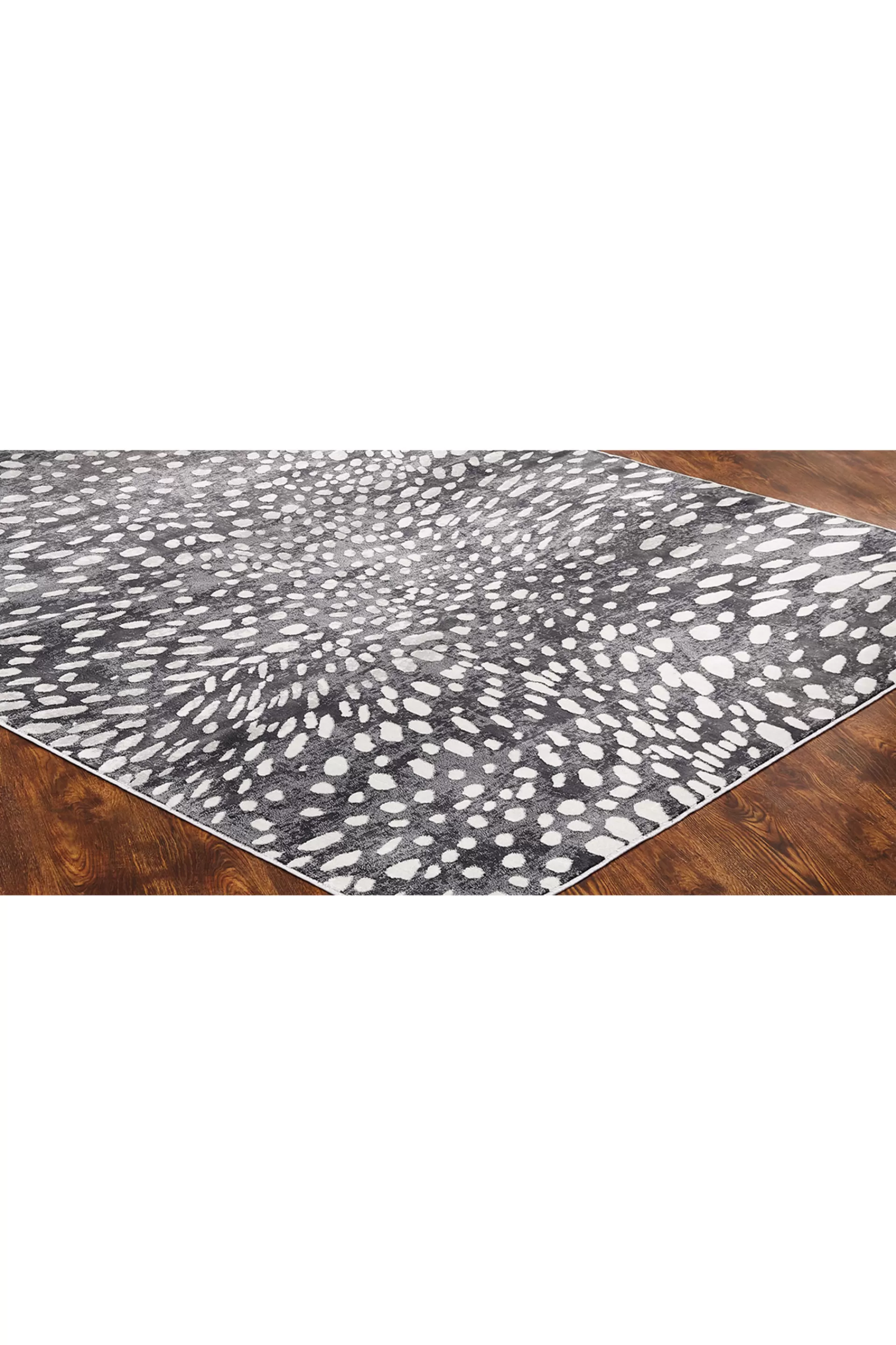 Natori Rugs<Serengeti- Charcoal Spotted Rug Grey