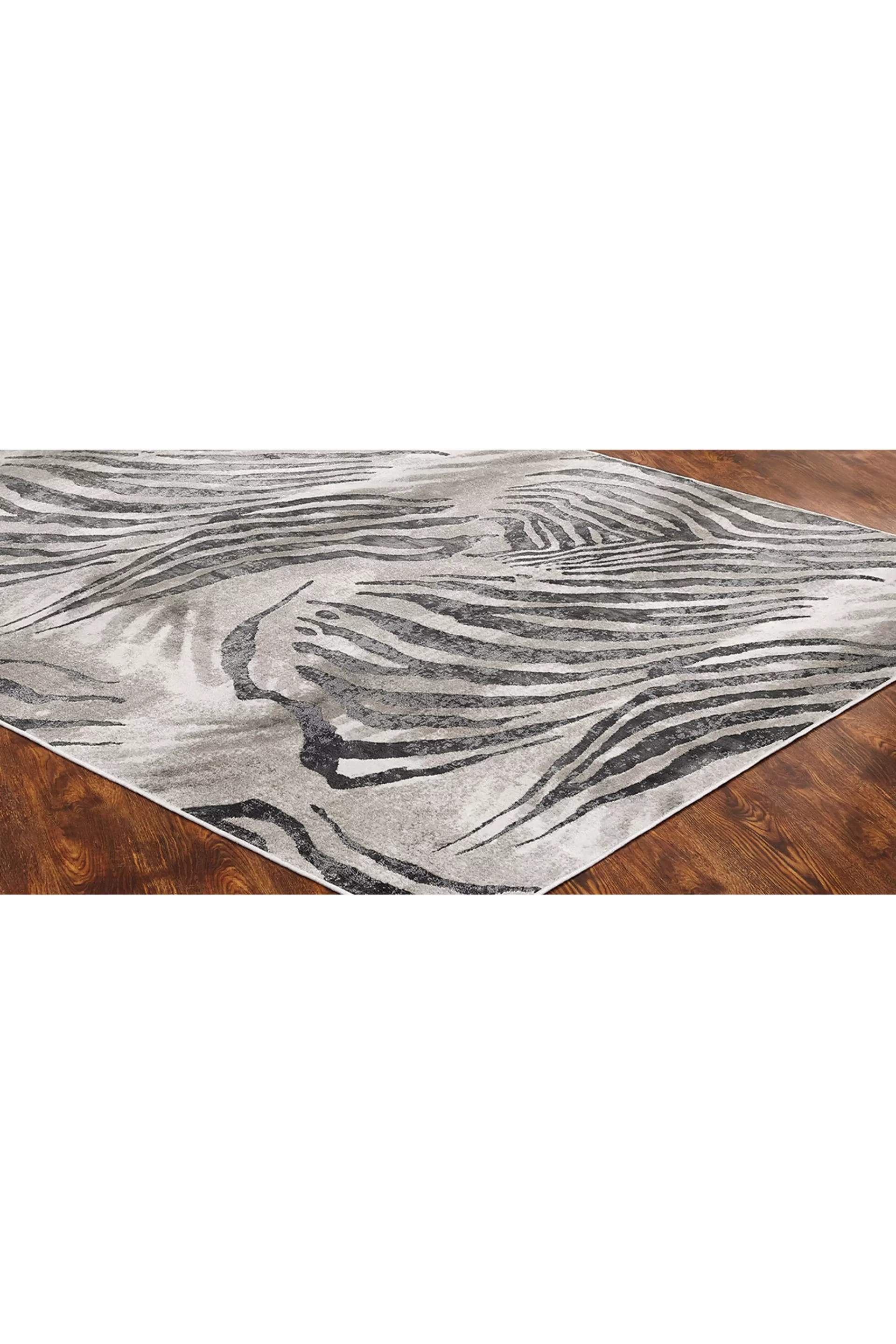 Natori Rugs<Serengeti- Charcoal Zebra Rug Grey