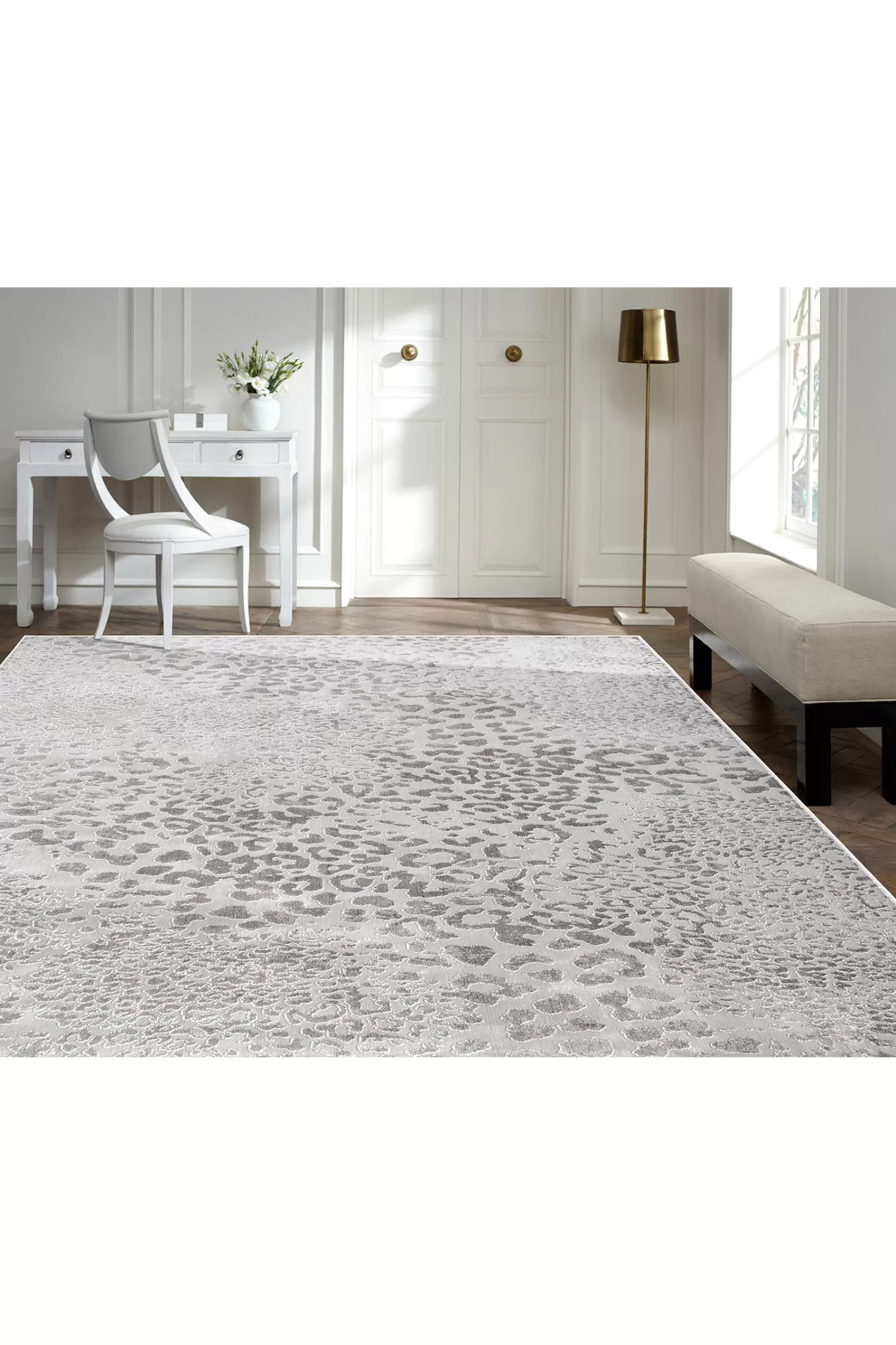 Natori Rugs<Serengeti- Leopard Rug Grey