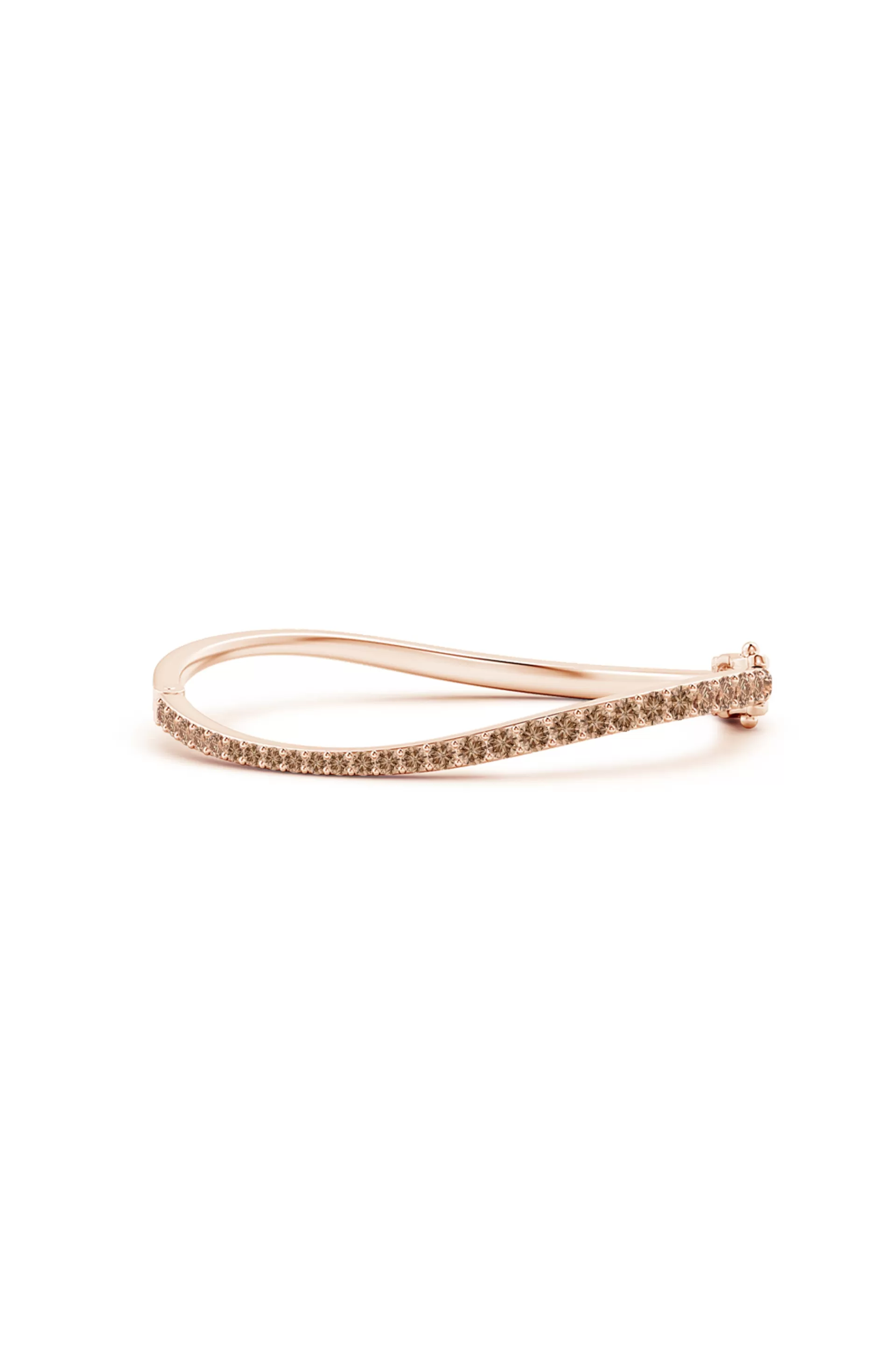 Natori Bracelets | Shangri-La<Shangri-La Brushstroke 14K Gold And Coffee Diamond Full Bracelet 14K Rose Gold