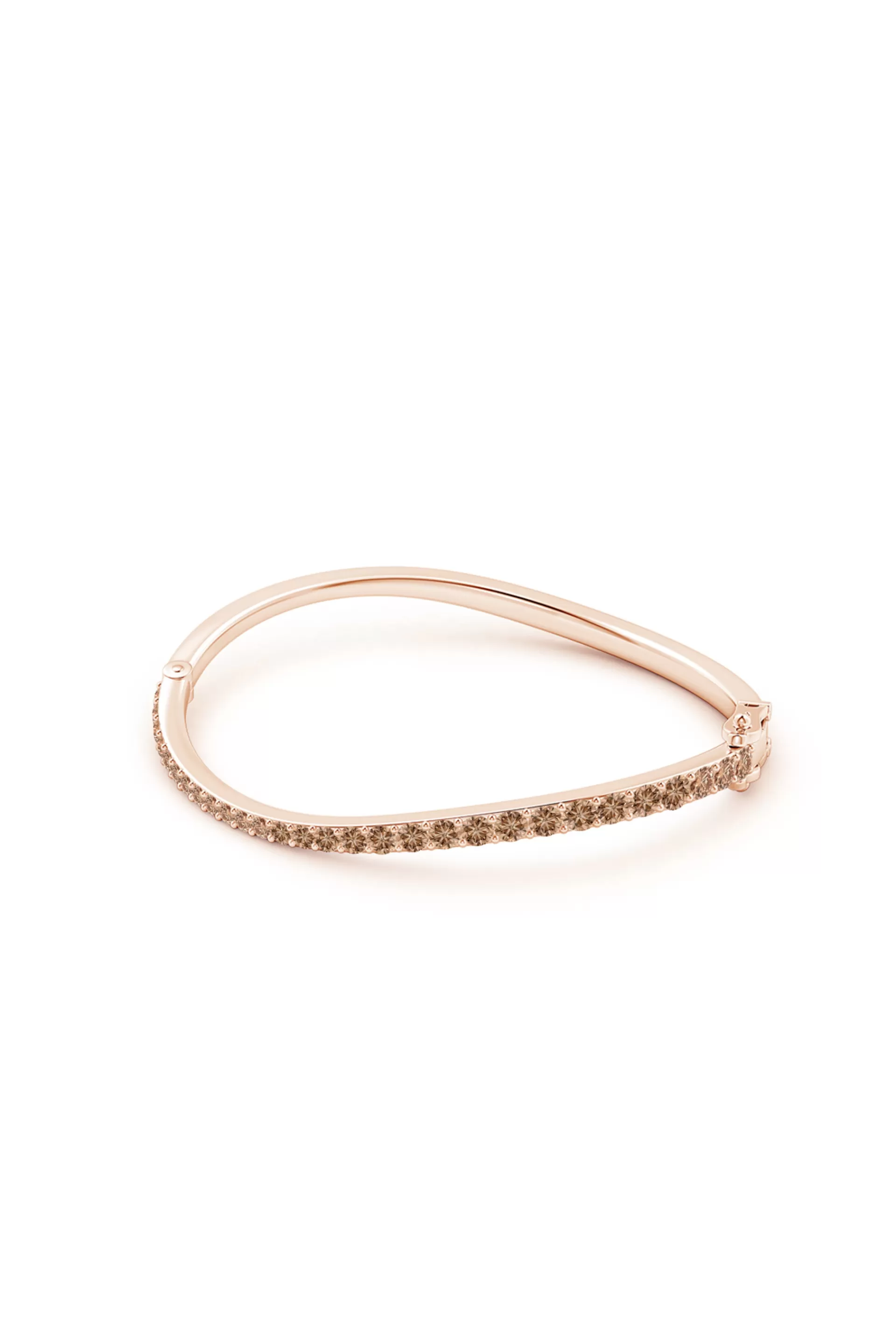 Natori Bracelets | Shangri-La<Shangri-La Brushstroke 14K Gold And Coffee Diamond Full Bracelet 14K Rose Gold