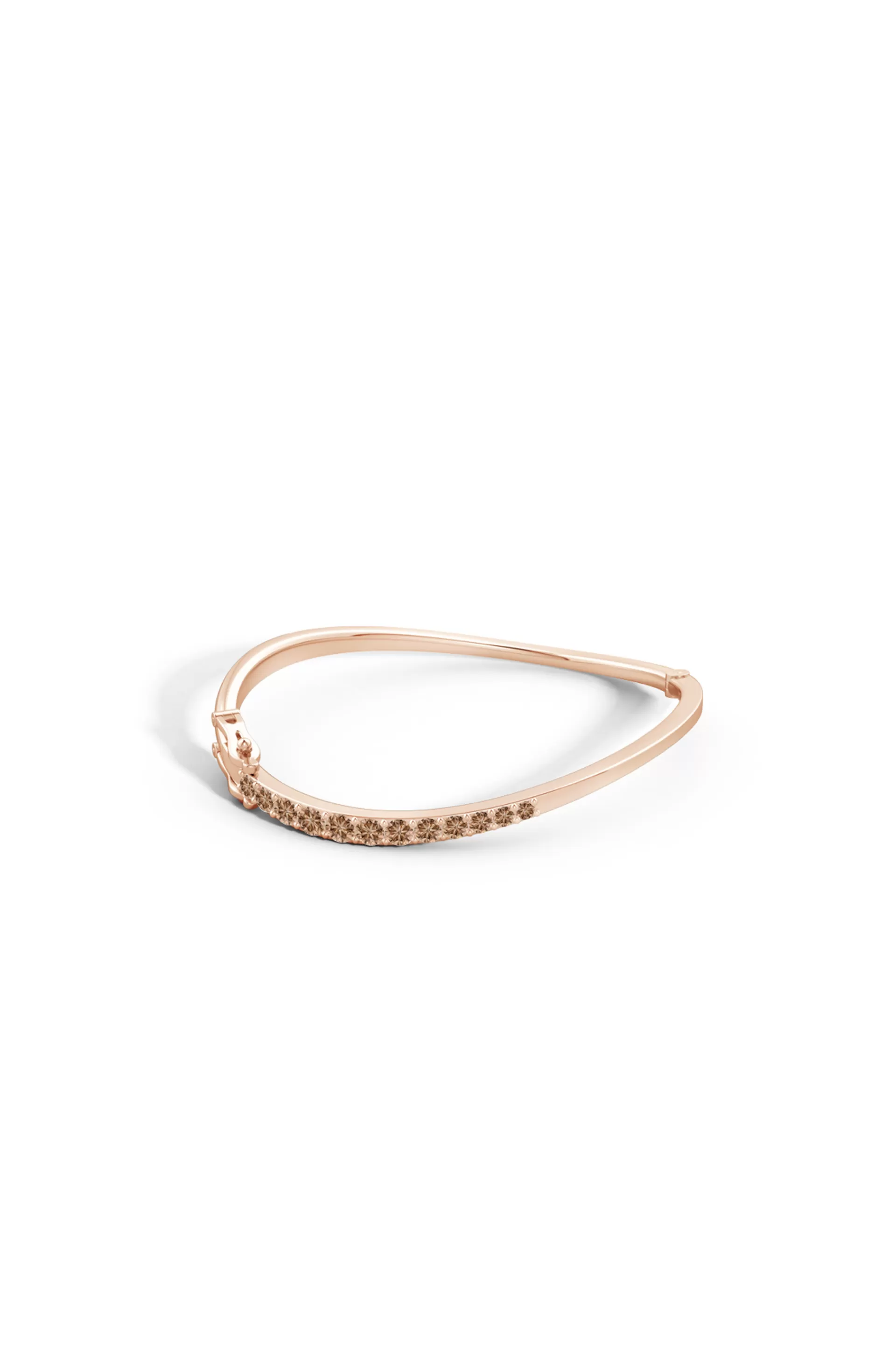 Natori Bracelets | Shangri-La<Shangri-La Brushstroke 14K Gold And Coffee Diamond Half Bracelet 14K Rose Gold