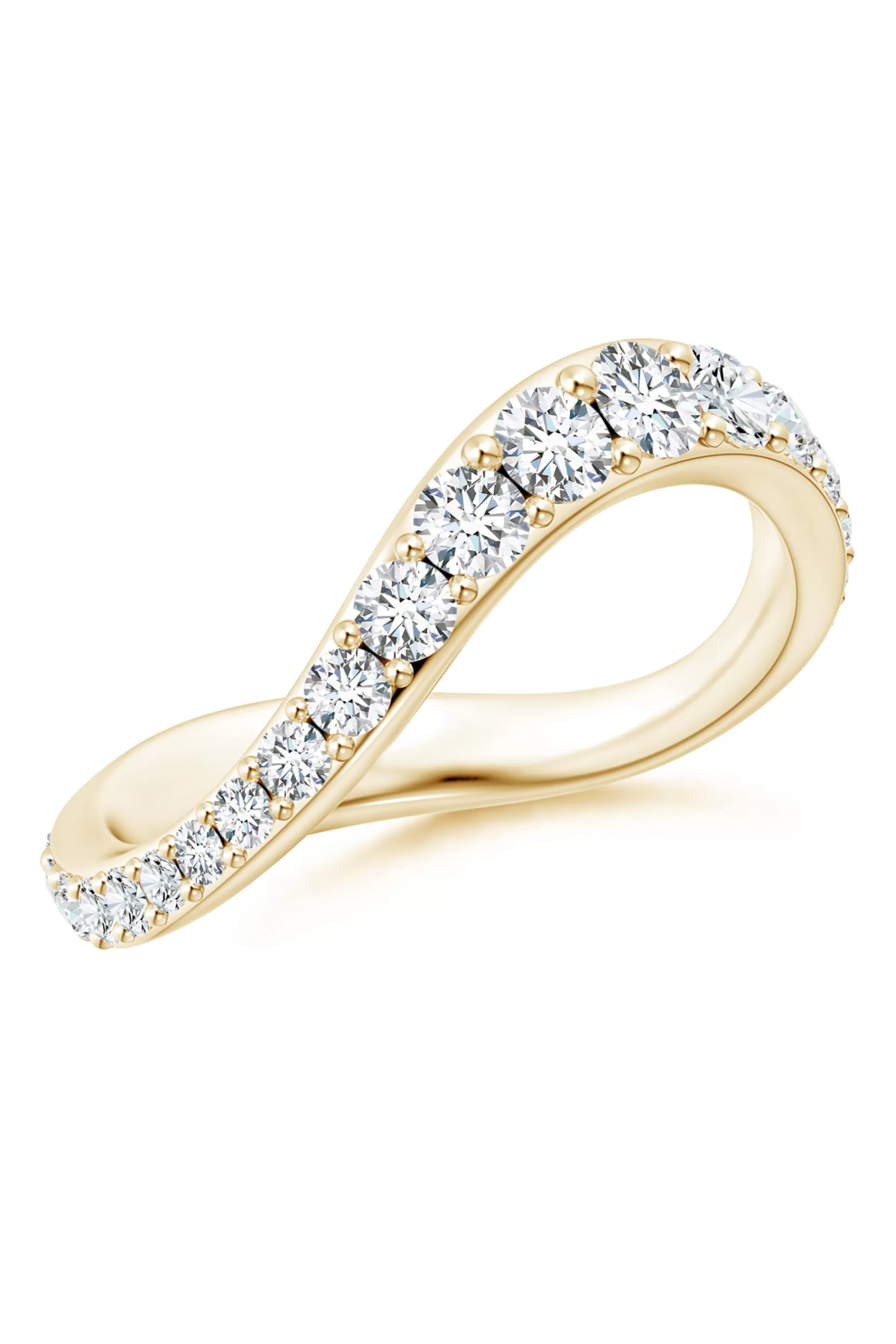 Natori Rings | Shangri-La<Shangri-La Brushstroke 14K Gold And Diamond Full Eternity Stacking Ring