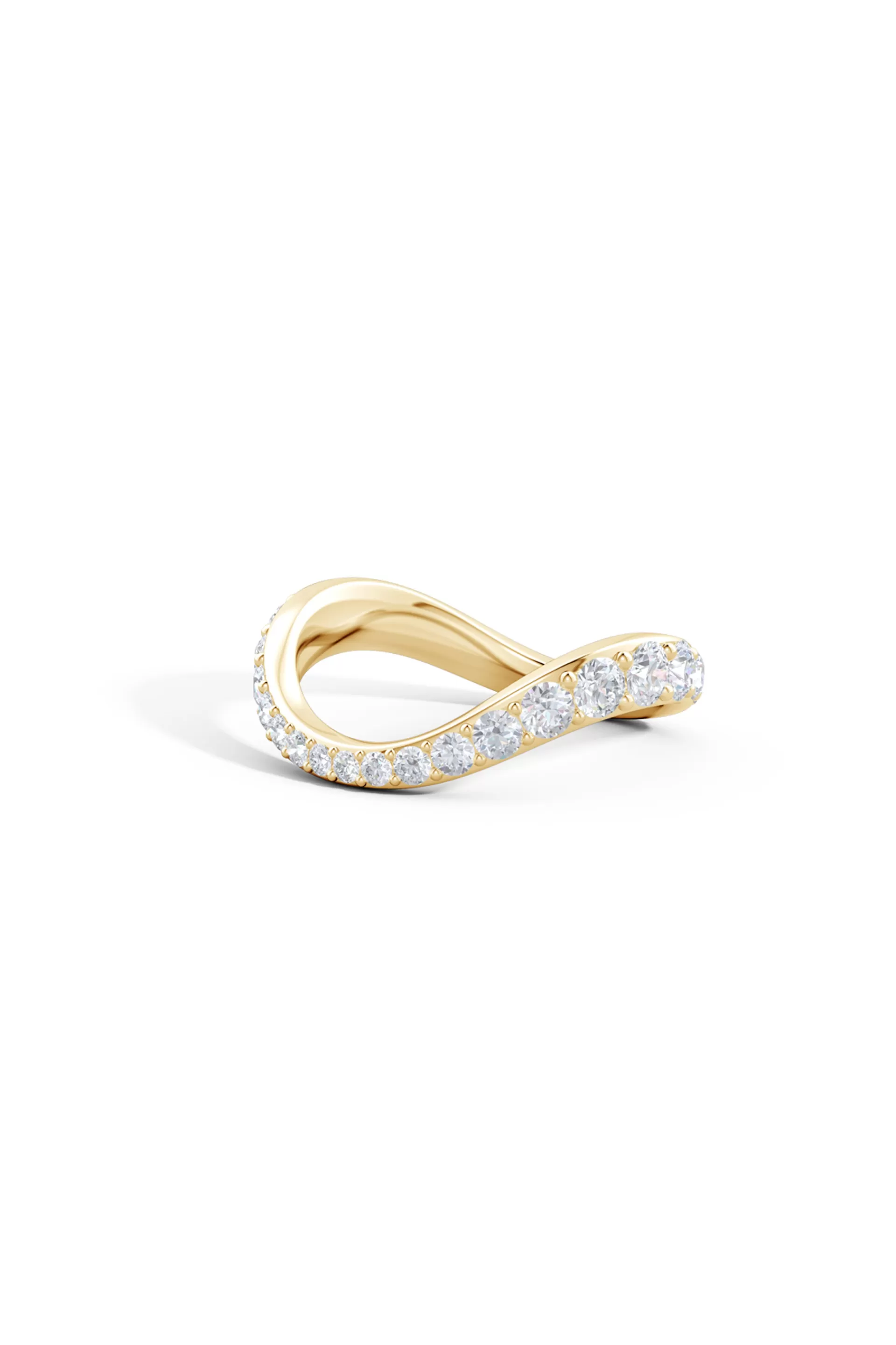 Natori Rings | Shangri-La<Shangri-La Brushstroke 14K Gold And Diamond Full Eternity Stacking Ring