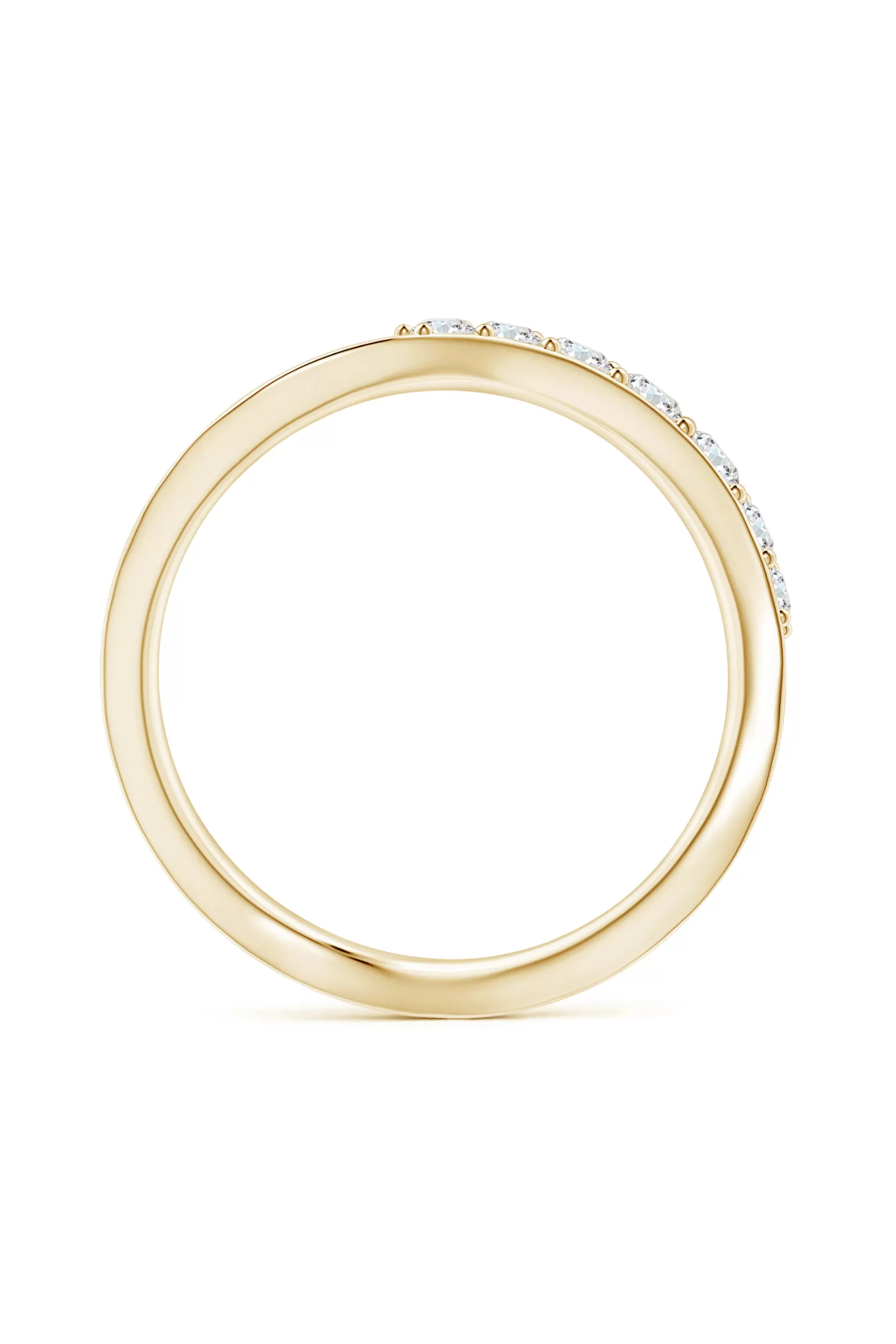 Natori Rings | Shangri-La<Shangri-La Brushstroke 14K Gold And Diamond Half Eternity Stacking Ring