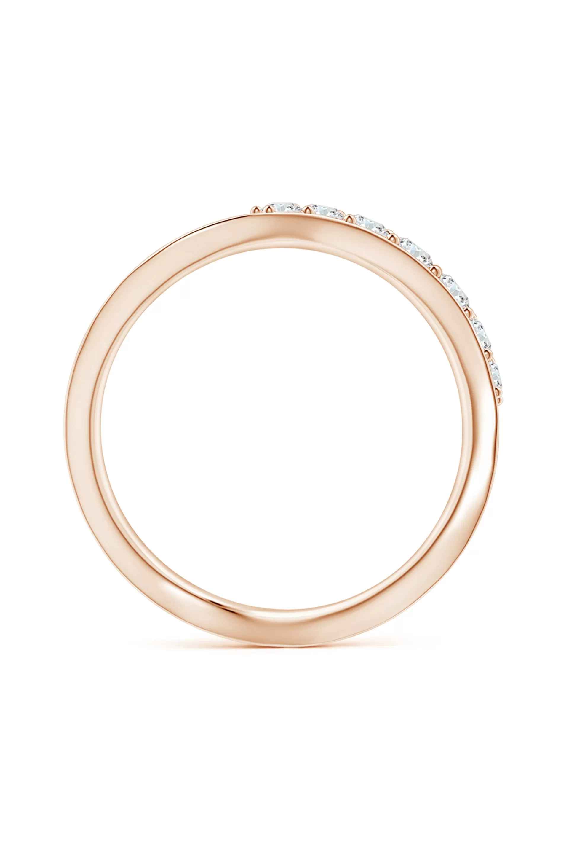 Natori Rings | Shangri-La<Shangri-La Brushstroke 14K Gold And Diamond Half Eternity Stacking Ring
