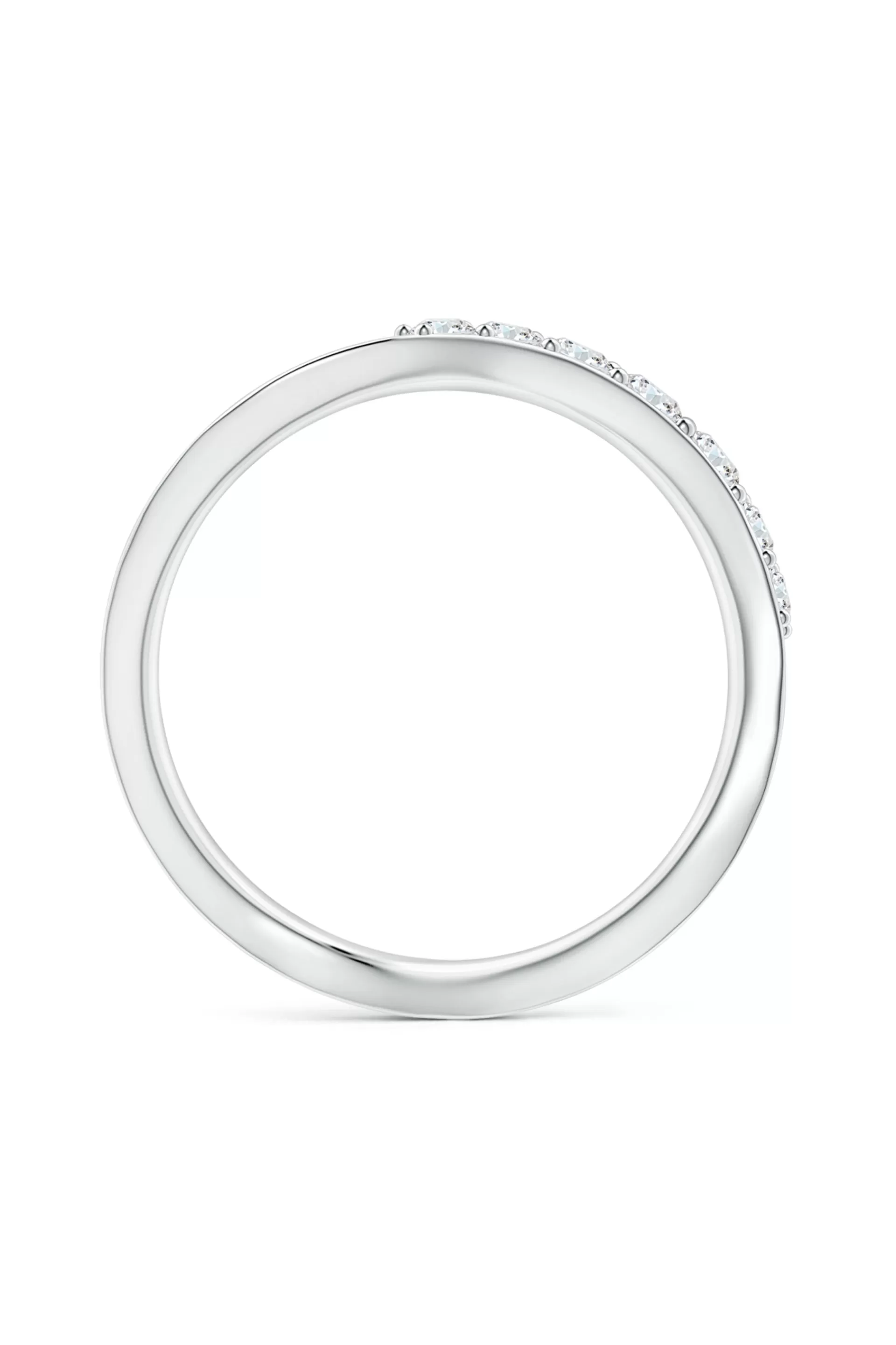 Natori Rings | Shangri-La<Shangri-La Brushstroke 14K Gold And Diamond Half Eternity Stacking Ring