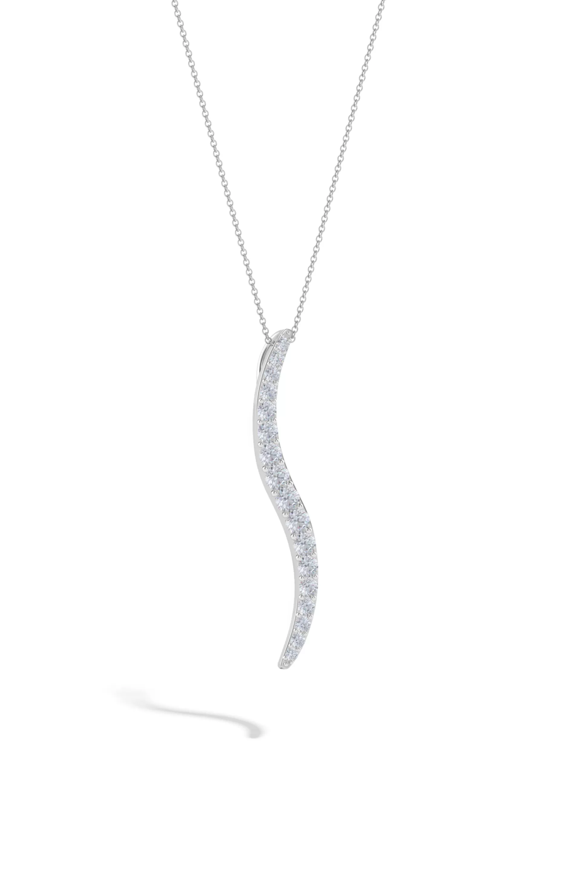 Natori Necklaces | Shangri-La<Shangri-La Brushstroke 14k Gold And Diamond Large Pendant Necklace