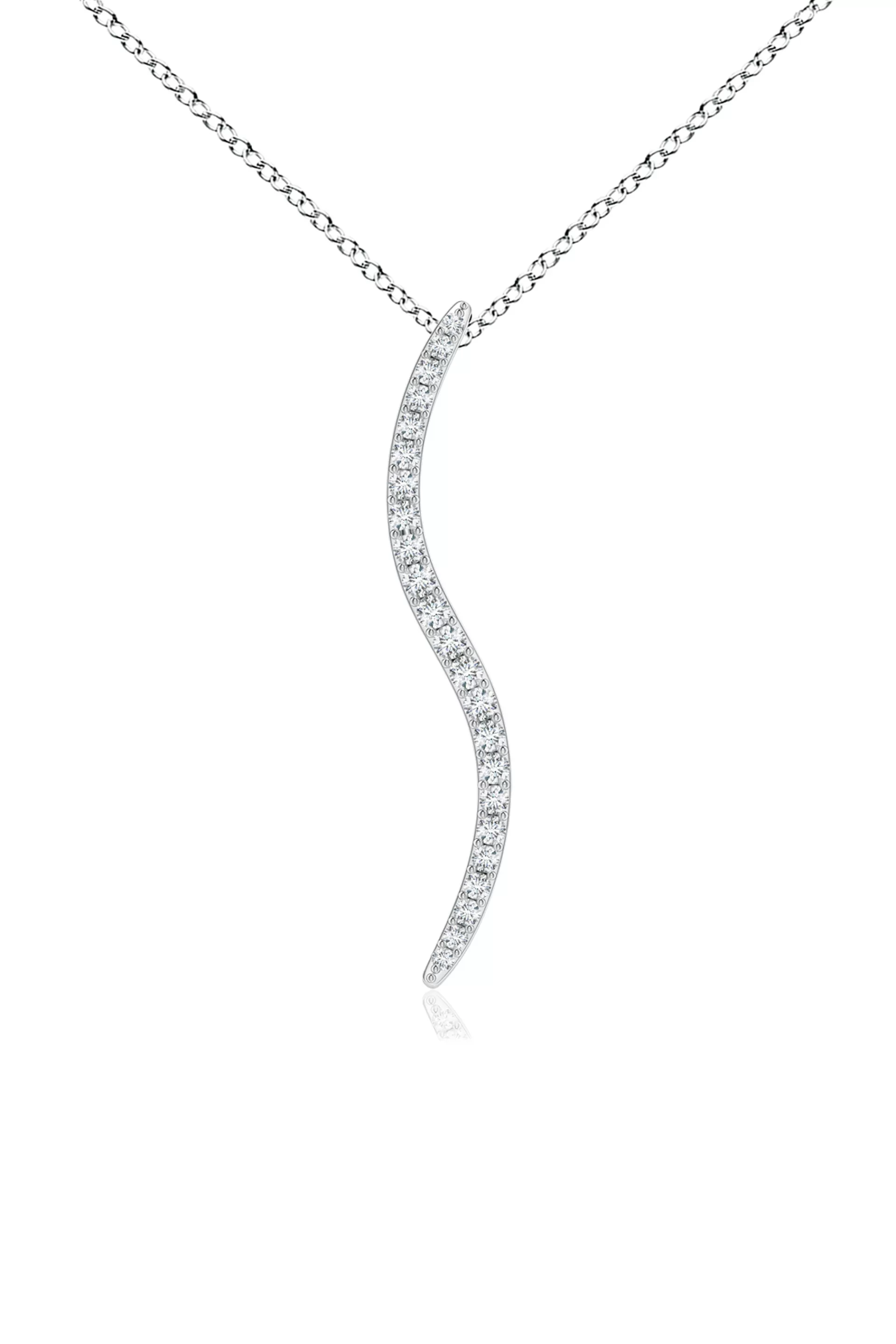 Natori Necklaces | Shangri-La<Shangri-La Brushstroke 14k Gold And Diamond Medium Pendant Necklace