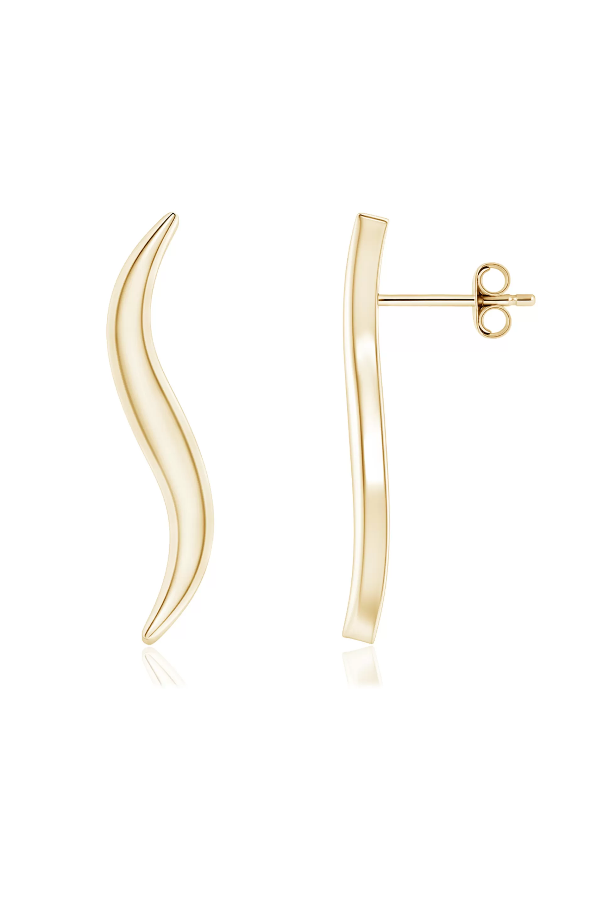 Natori Earrings | Shangri-La<Shangri-La Brushstroke 14k Gold Stud Earrings 14K Yellow Gold