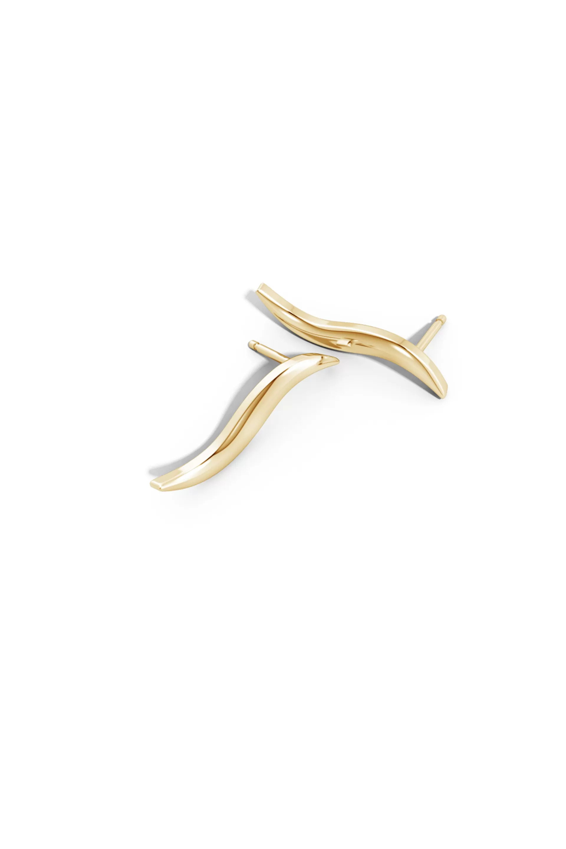 Natori Earrings | Shangri-La<Shangri-La Brushstroke 14k Gold Stud Earrings 14K Yellow Gold