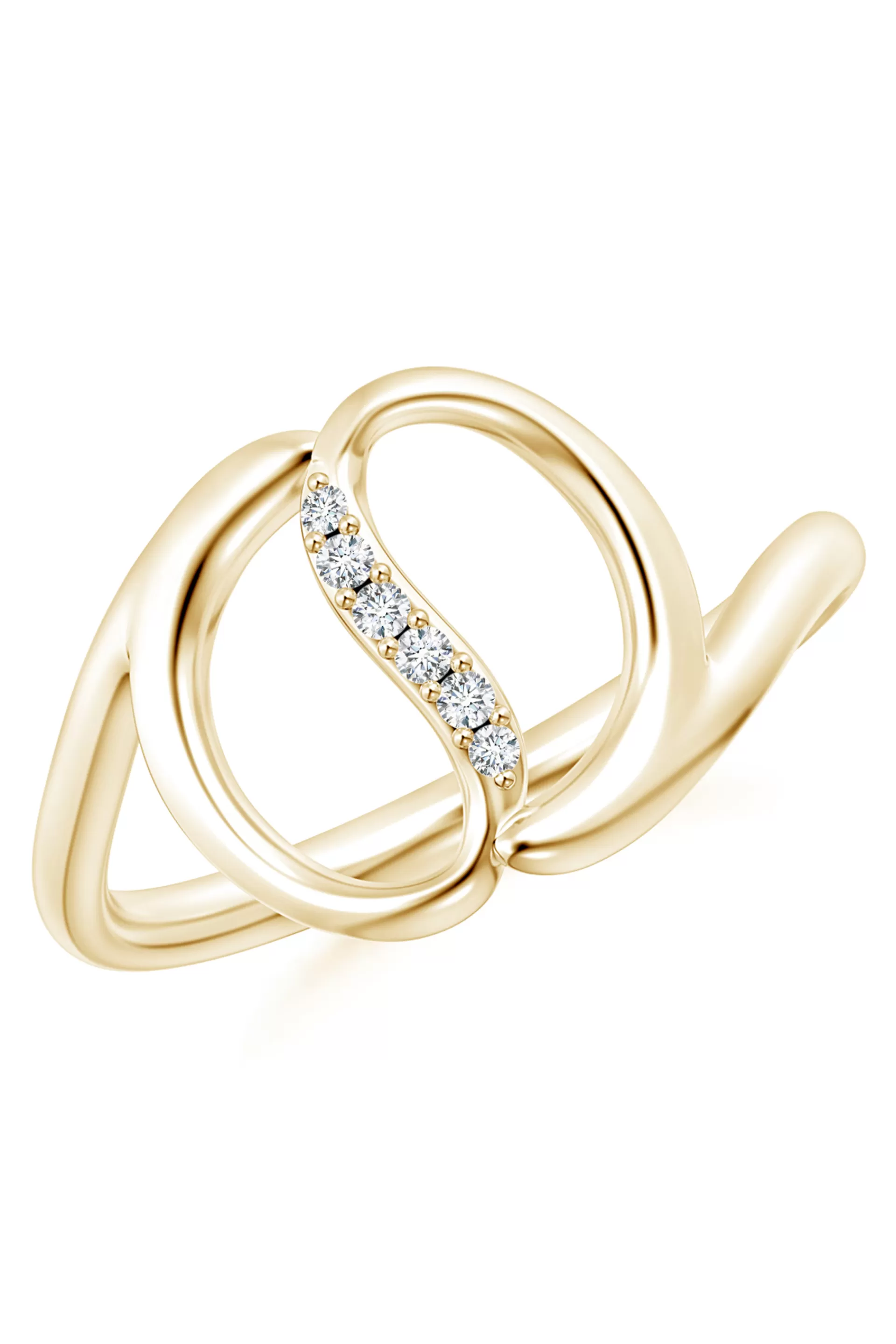 Natori Rings | Shangri-La<Shangri-La Yin-Yang 14K Gold And Diamond Bypass Ring 14K Yellow Gold