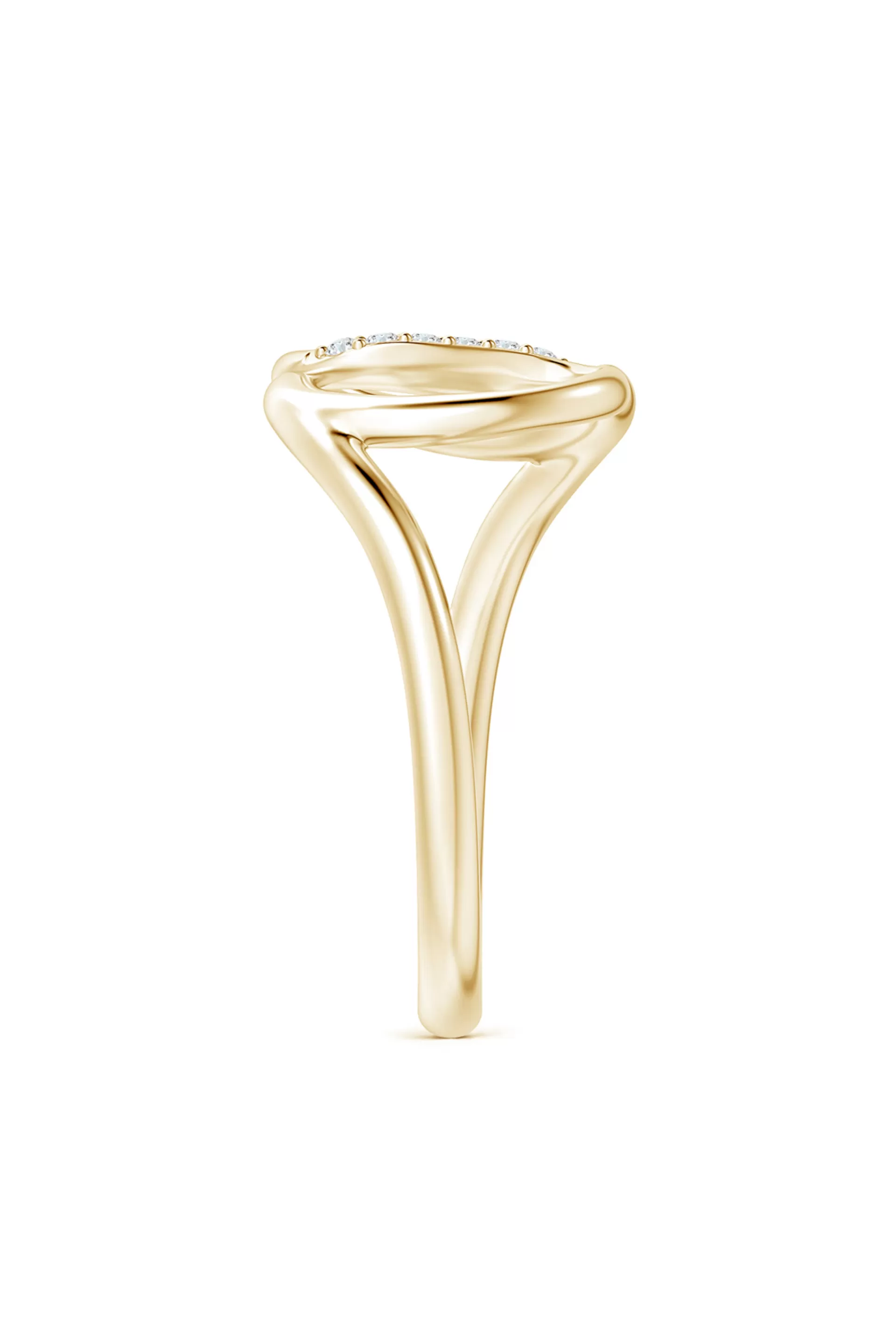 Natori Rings | Shangri-La<Shangri-La Yin-Yang 14K Gold And Diamond Bypass Ring 14K Yellow Gold