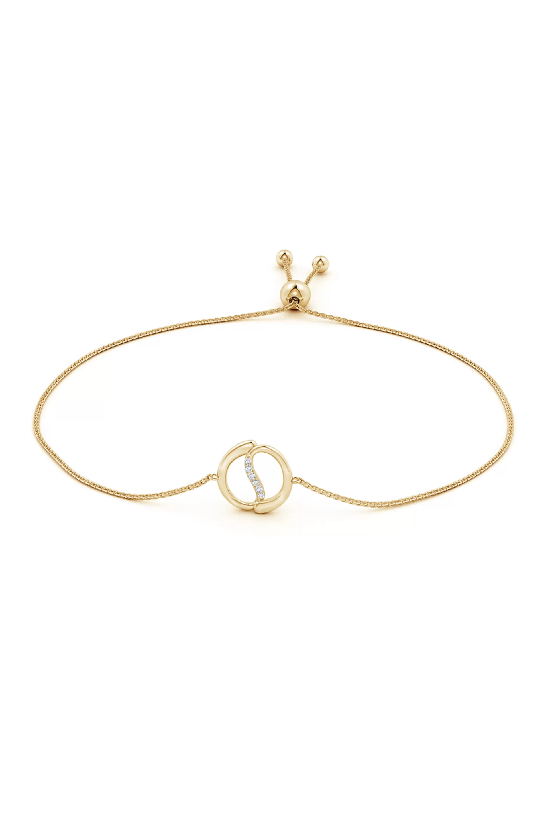 Natori Bracelets | Shangri-La<Shangri-La Yin-Yang 14K Gold And Diamond Bolo Bracelet 14K Yellow Gold