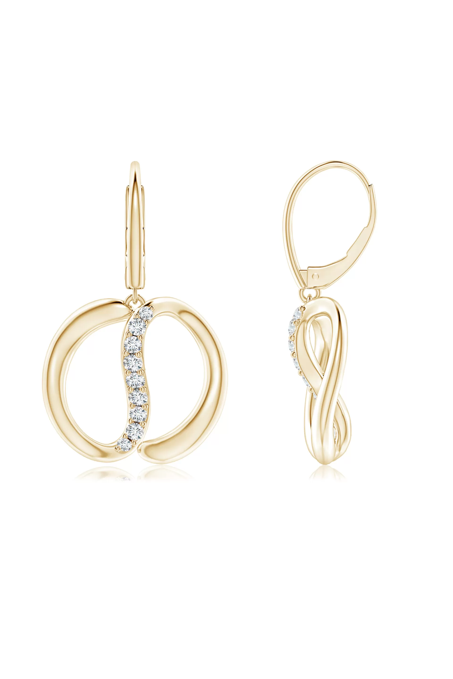 Natori Earrings | Shangri-La<Shangri-La Yin-Yang 14K Gold And Diamond Dangle Earrings 14K Yellow Gold