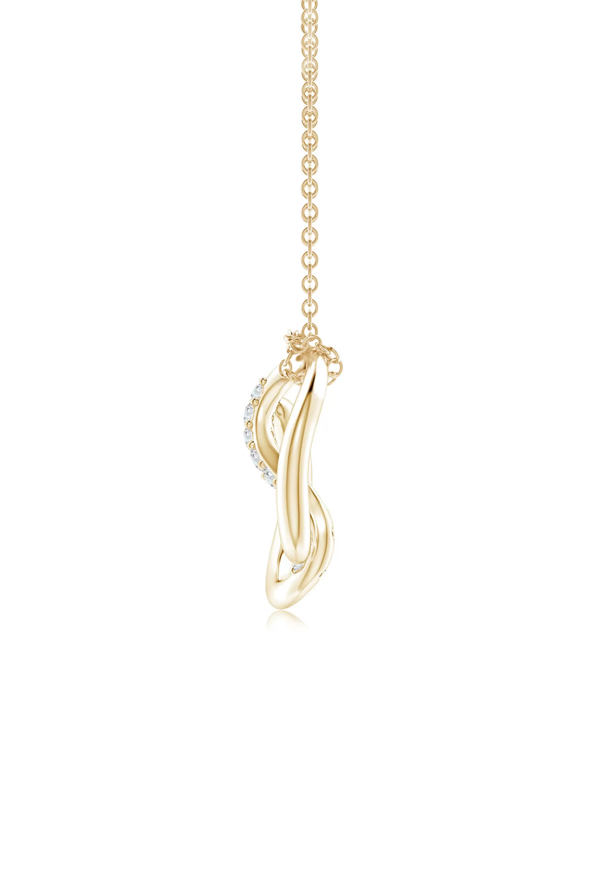 Natori Necklaces | Shangri-La<Shangri-La Yin-Yang 14K Gold And Diamond Knot Chain Pendant Necklace 14K Yellow Gold