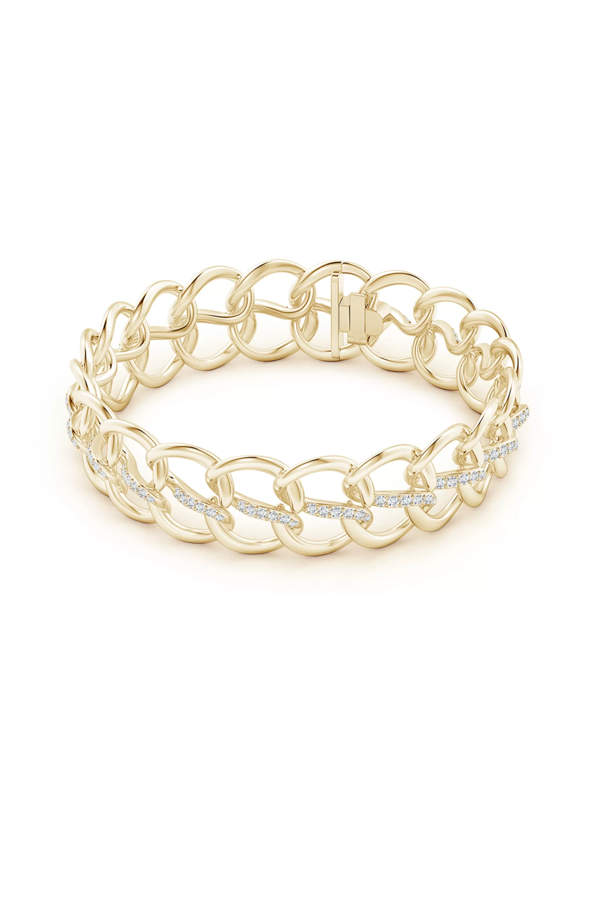 Natori Bracelets | Shangri-La<Shangri-La Yin-Yang 14K Gold And Diamond Link Bracelet 14K Yellow Gold