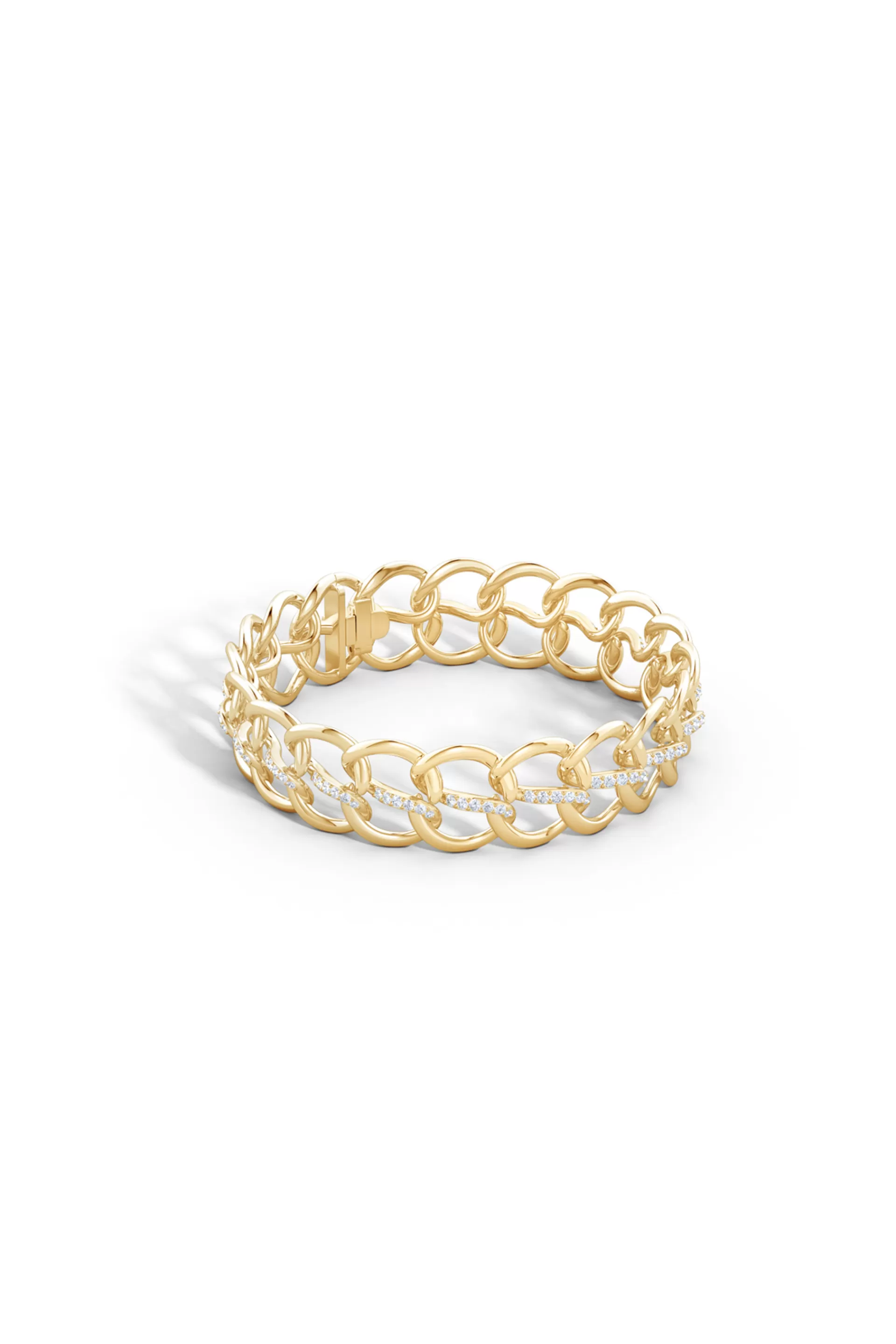 Natori Bracelets | Shangri-La<Shangri-La Yin-Yang 14K Gold And Diamond Link Bracelet 14K Yellow Gold