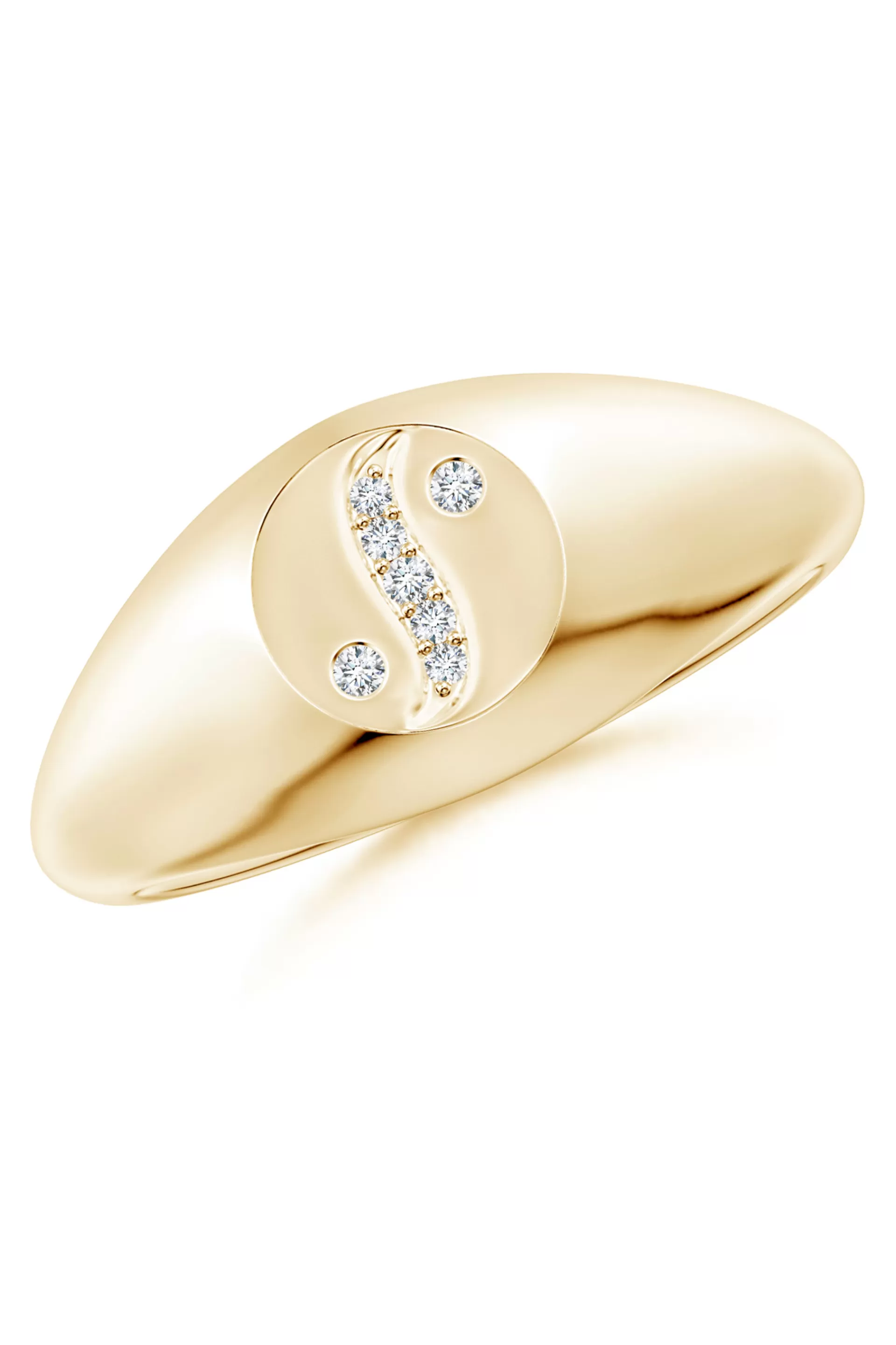 Natori Rings | Shangri-La<Shangri-La Yin-Yang 14K Gold And Diamond Signet Ring 14K Yellow Gold