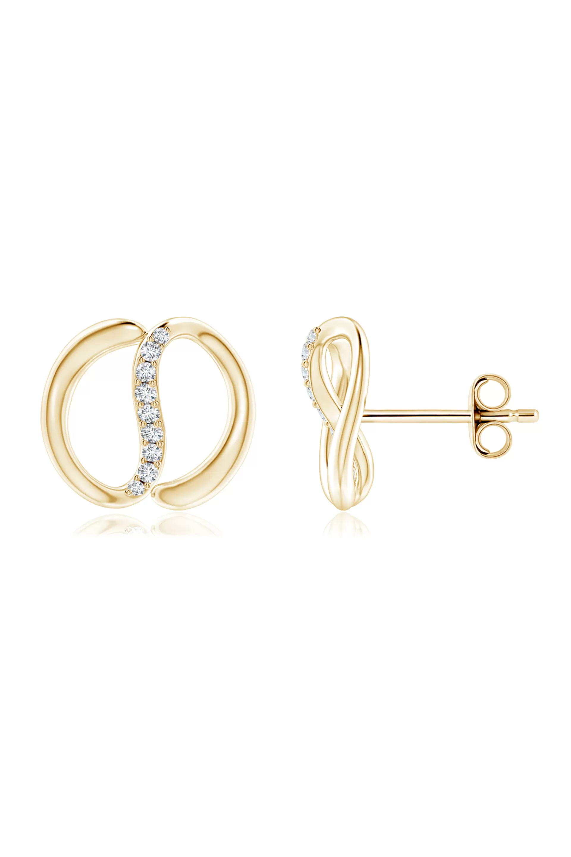 Natori Earrings | Shangri-La<Shangri-La Yin-Yang 14K Gold Diamond Stud Earrings 14K Yellow Gold