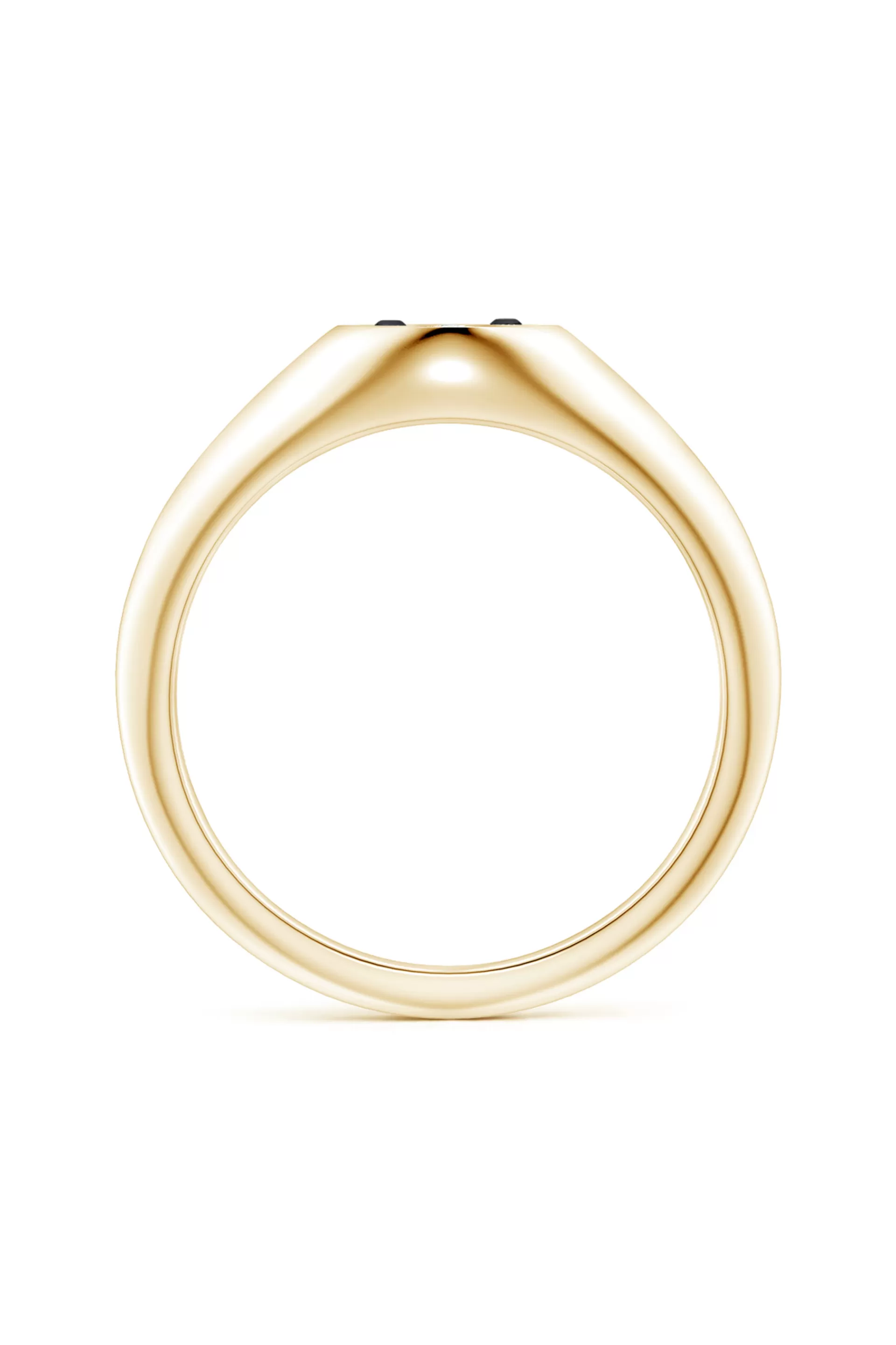 Natori Rings | Shangri-La<Shangri-La Yin-Yang 14K Gold With Black & White Diamond Signet Ring 14K Yellow Gold