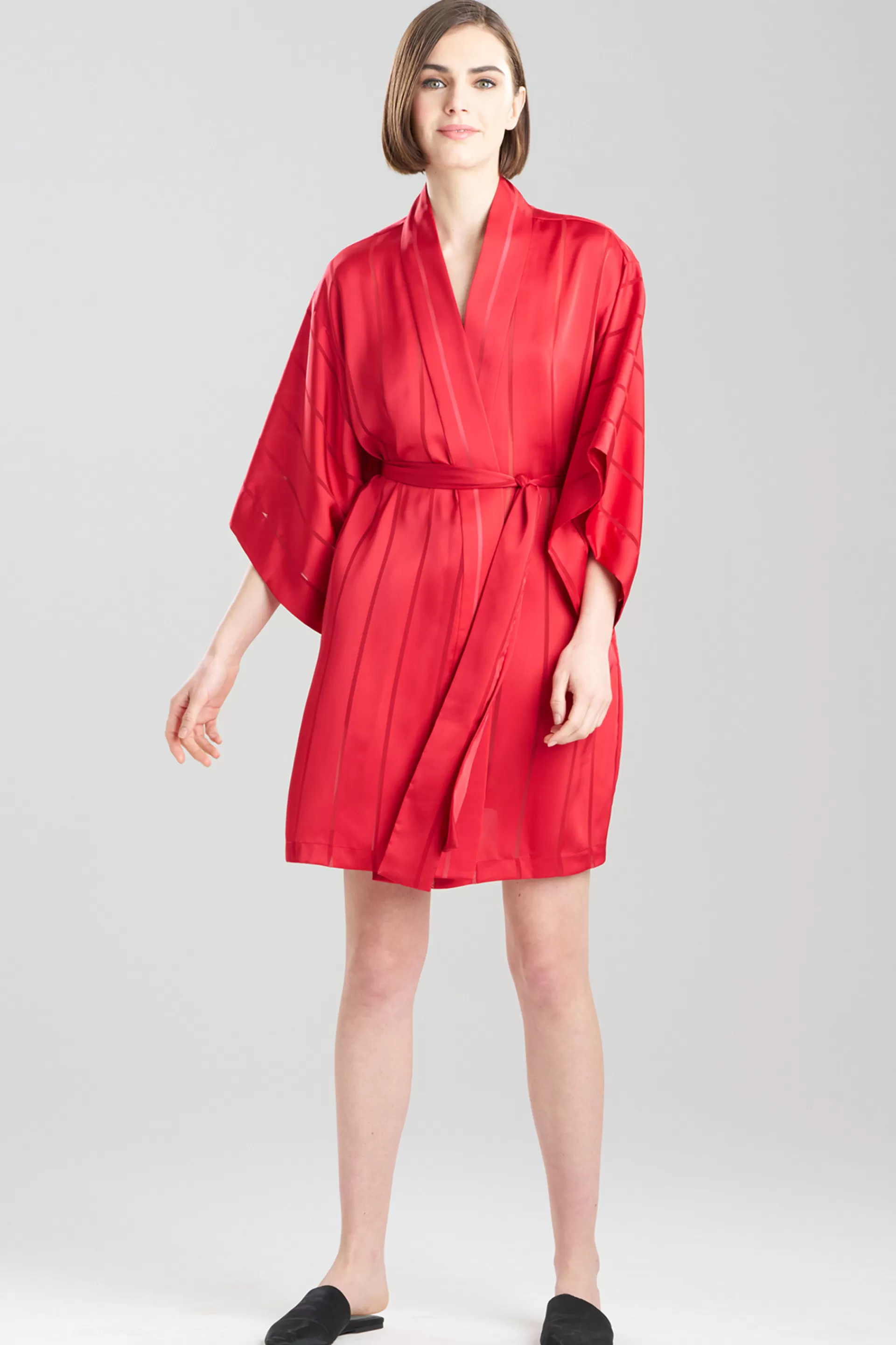 Natori Robes & Kimonos<Sheer Stripe Jacquard Wrap