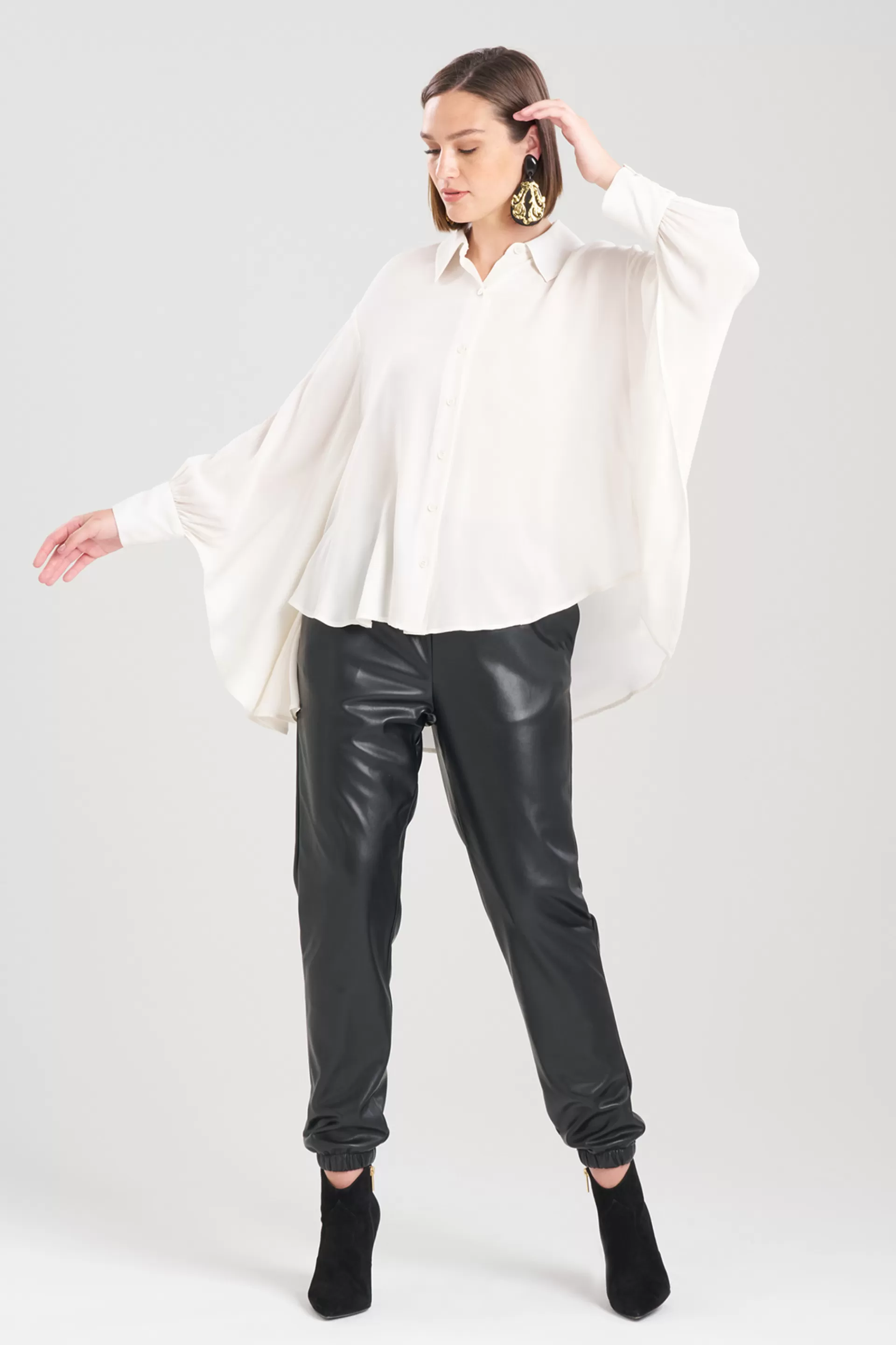 Natori Tops, Shirts & Tunics<Silk Georgette Shirt Warm White