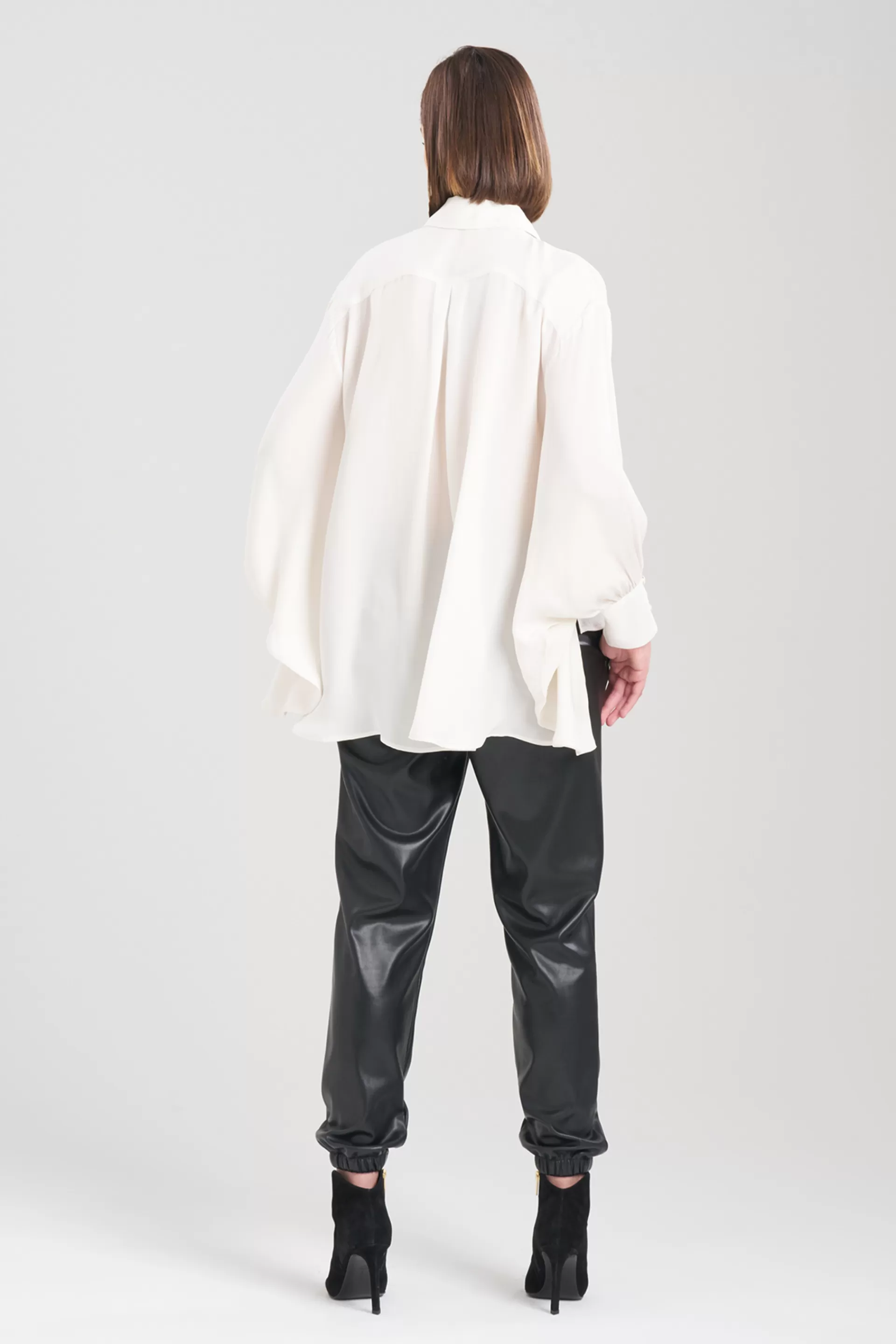 Natori Tops, Shirts & Tunics<Silk Georgette Shirt Warm White