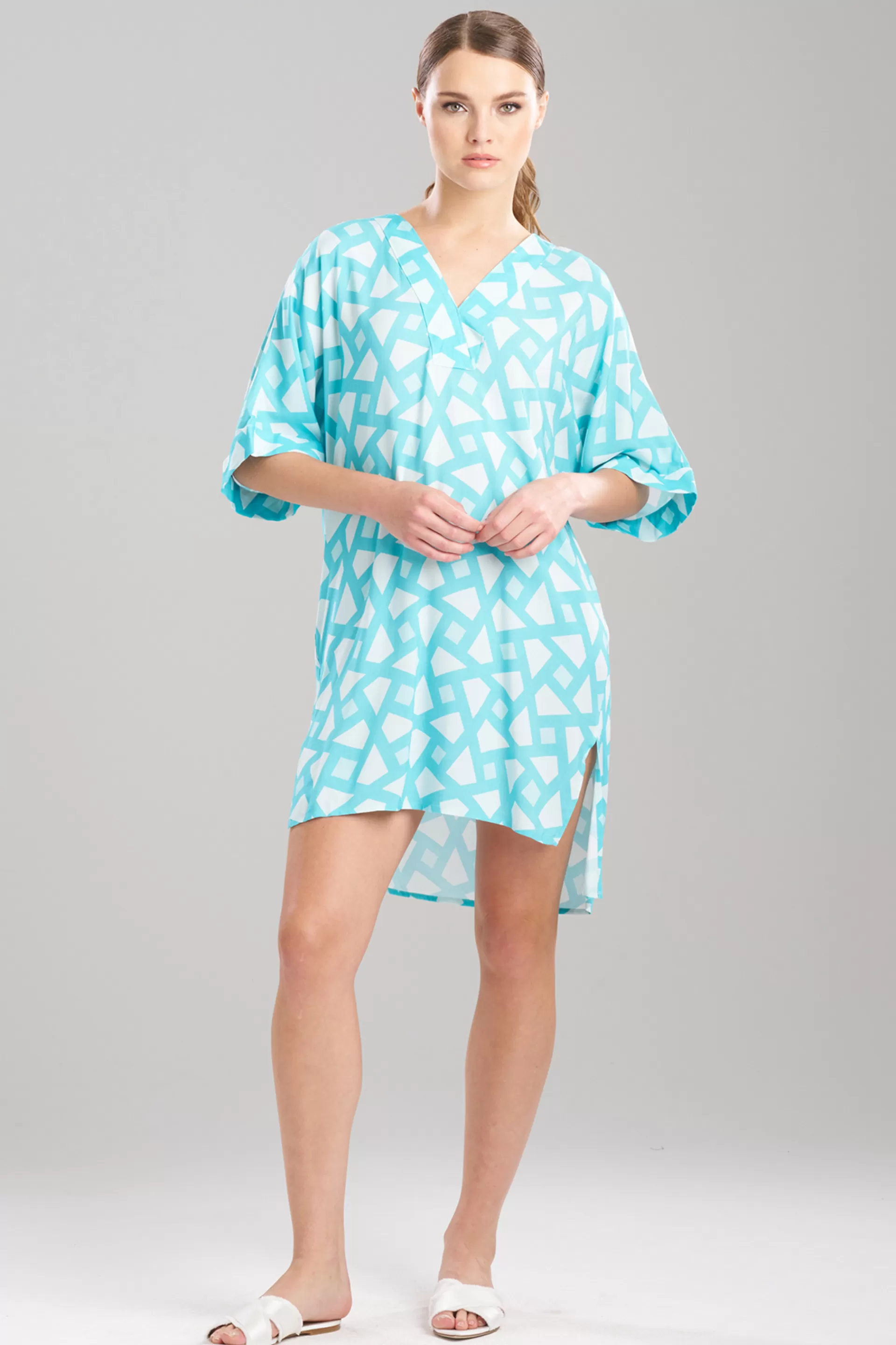 Natori Sleepshirts<Soho Geo Challis Sleepshirt