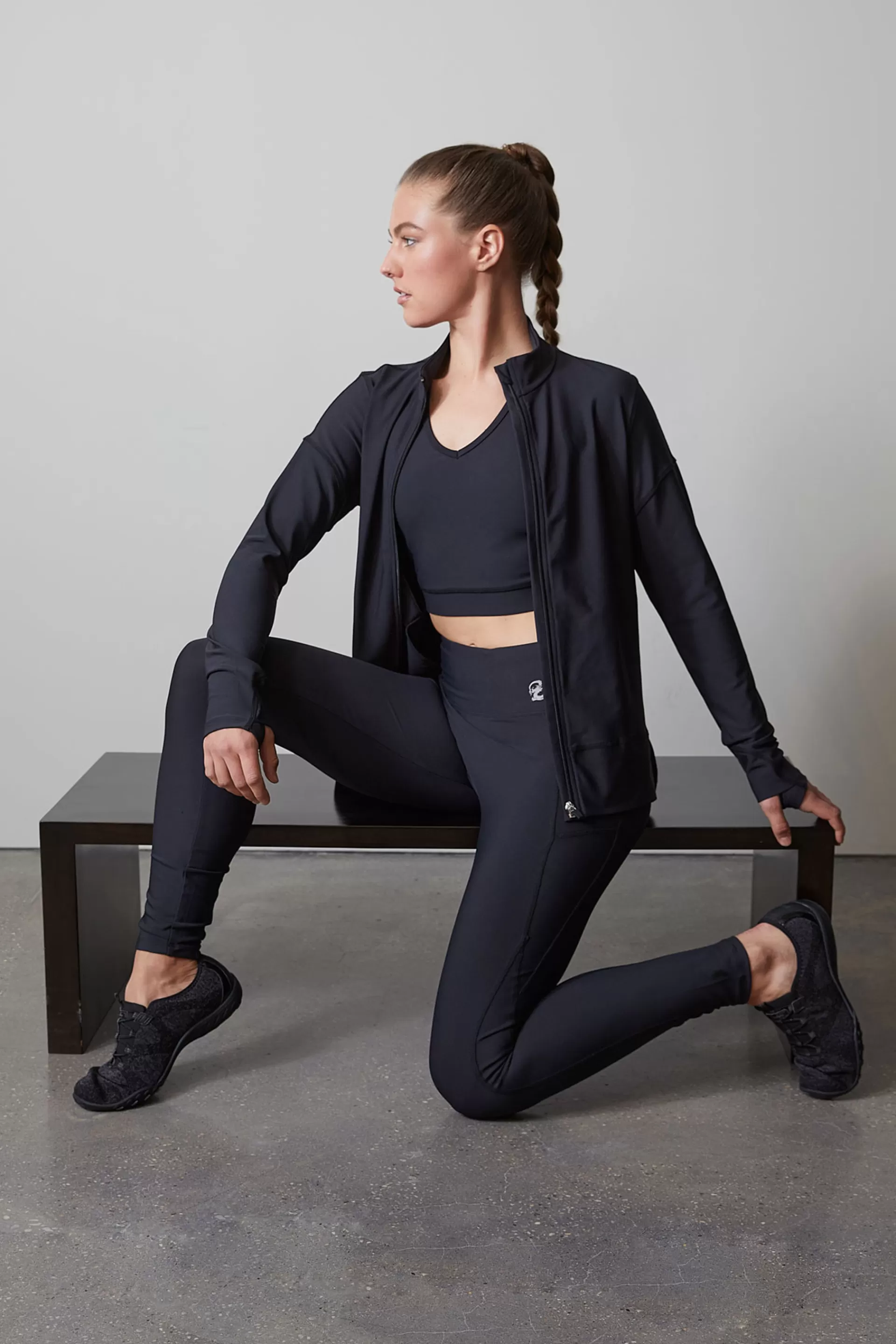 Natori Jackets & Hoodies | Athleisure<Solstice Zip Jacket Black