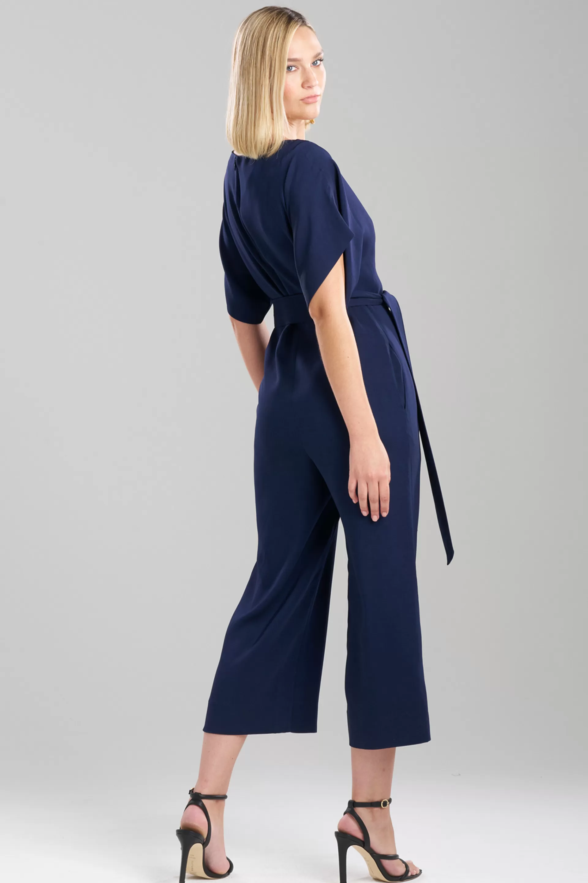 Natori Jumpsuits<Stretch Crepe Jumpsuit Midnight Navy