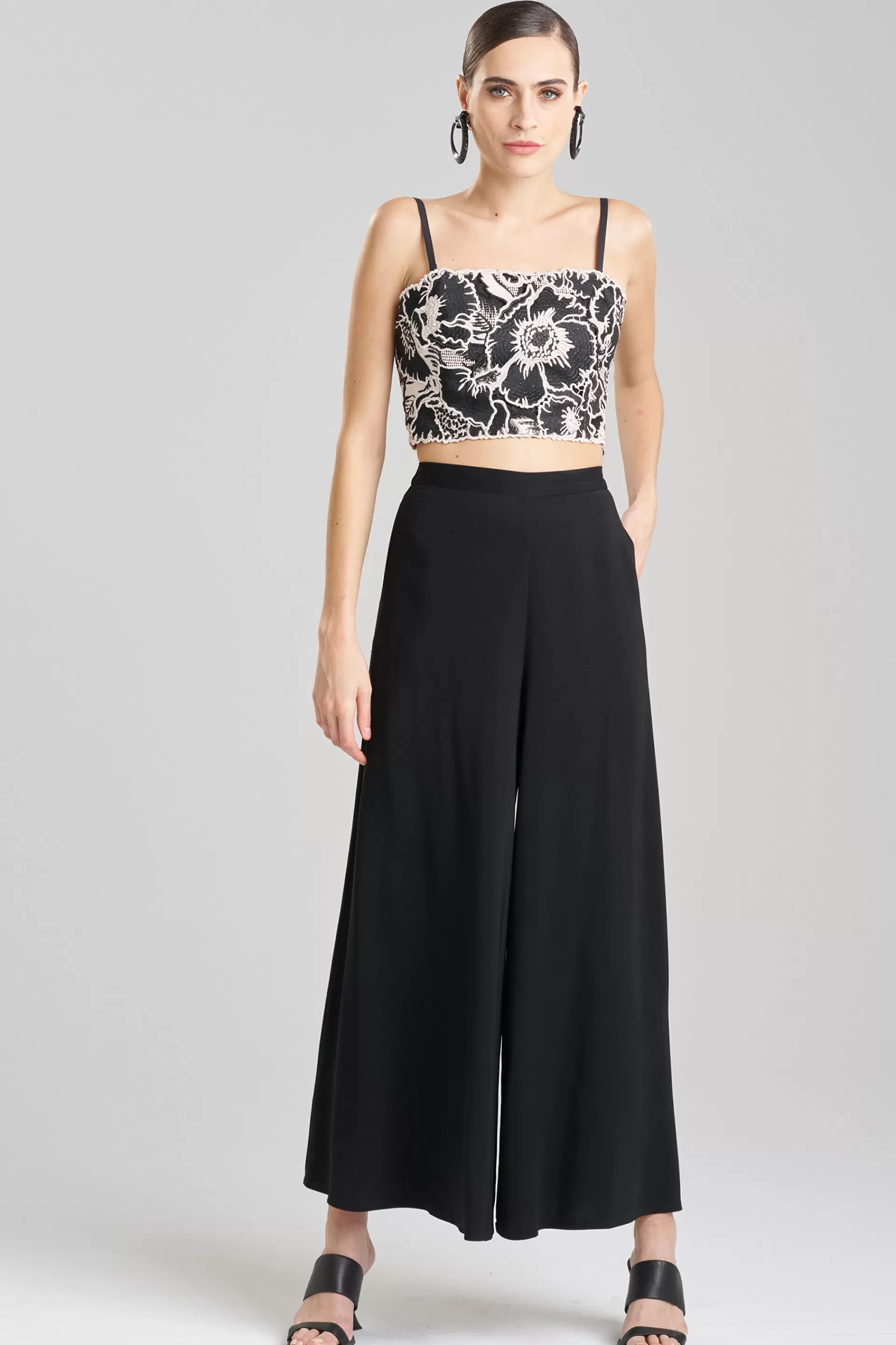 Natori Pants, Skirts & Shorts<Stretch Crepe Palazzo Pants Black