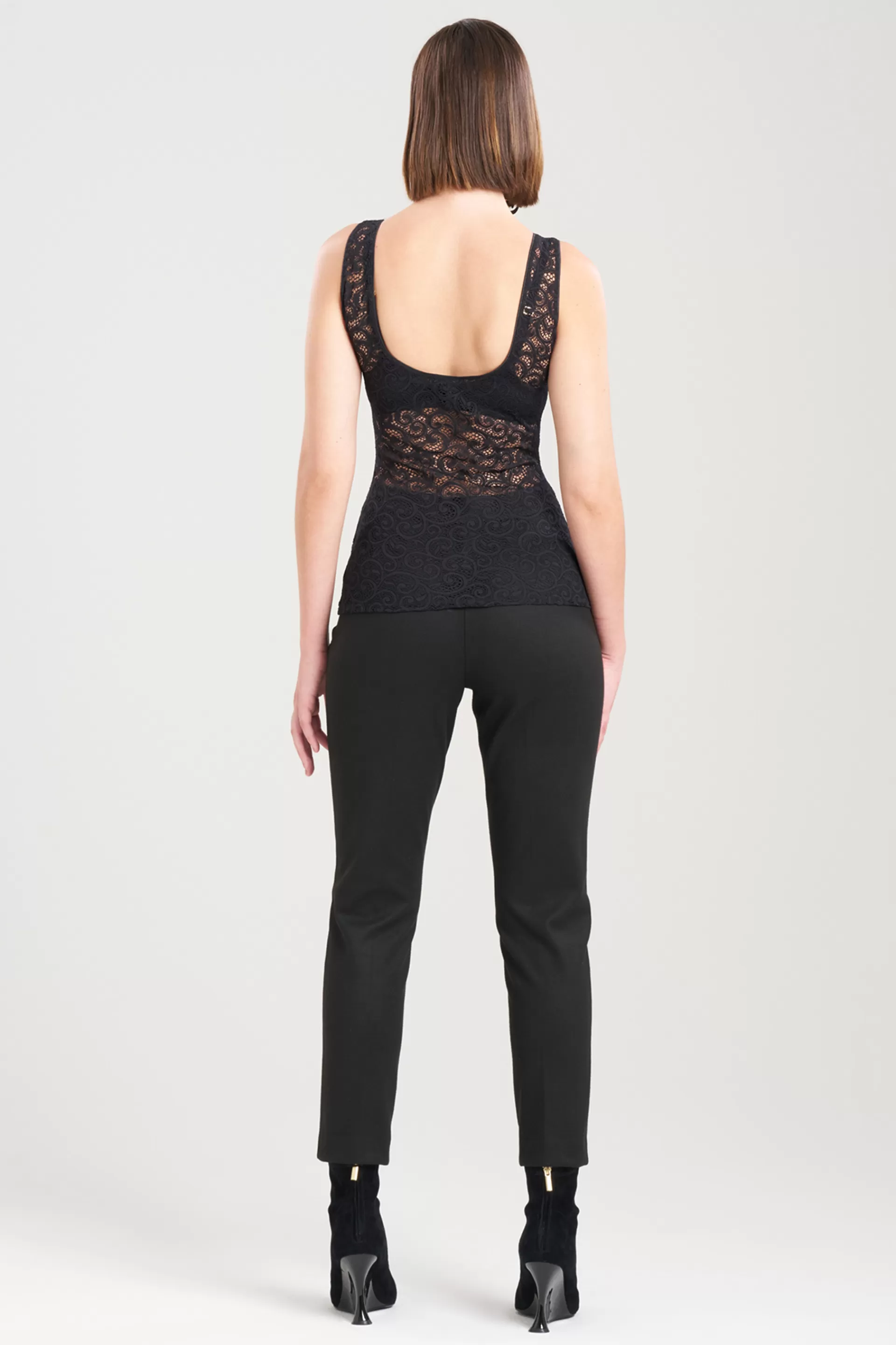 Natori Essentials | Tops, Shirts & Tunics<Stretch Scroll Lace Tank Black