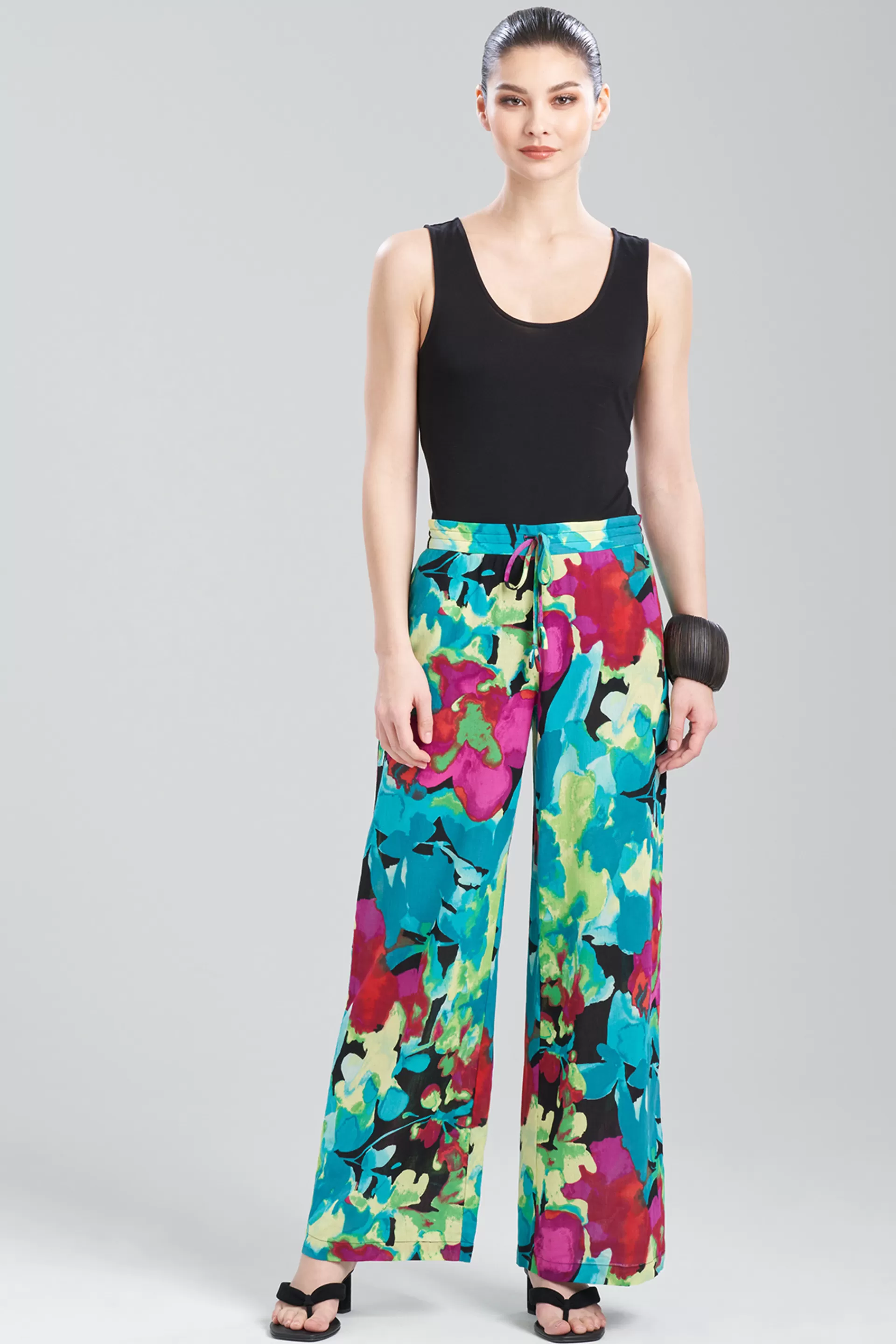 Natori Lounge Bottoms | Honeymoon<Suisai Getaway Cotton Gauze Pants Black Multi