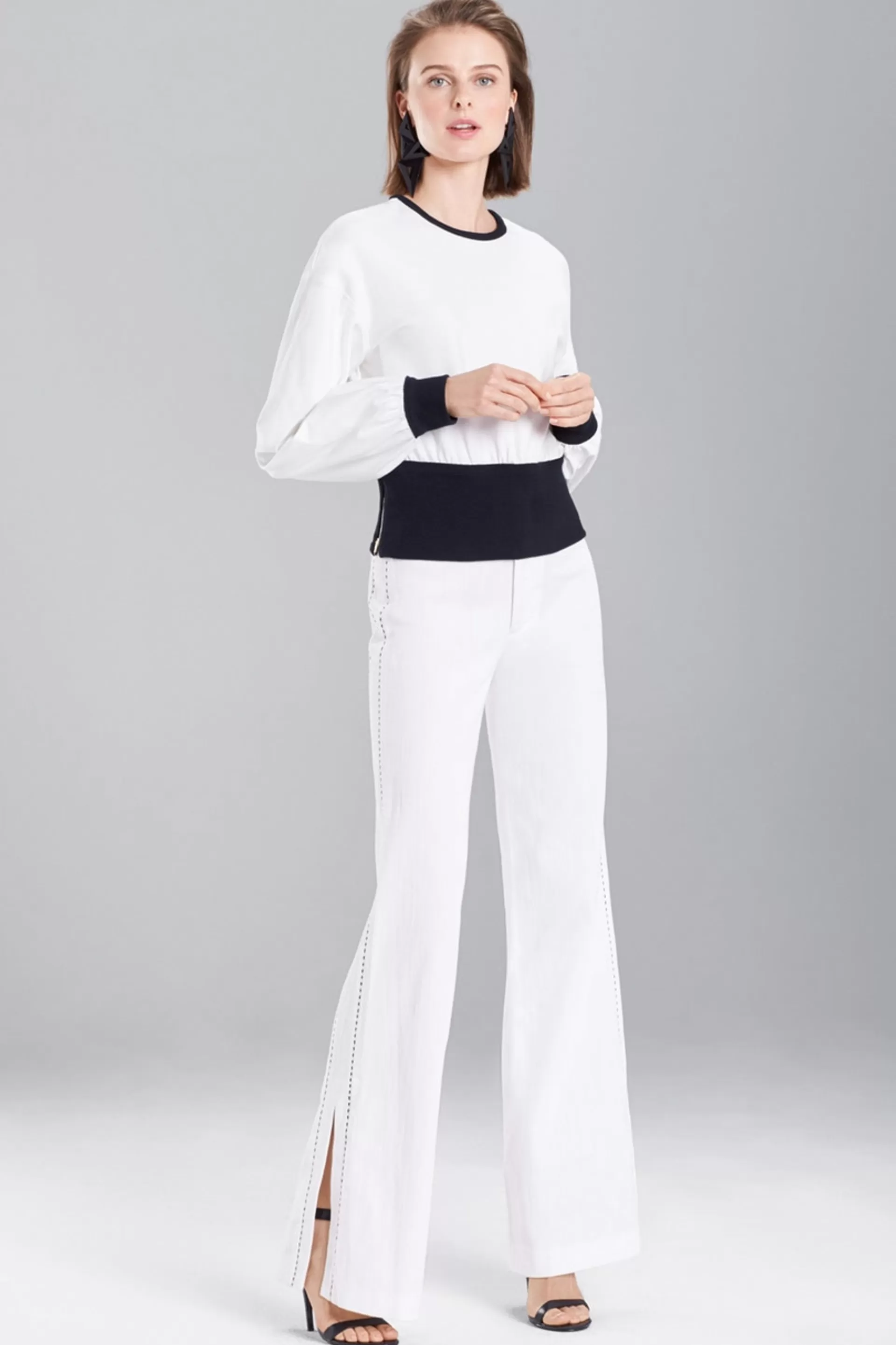 Natori Tops, Shirts & Tunics<Sweatshirt Top White With Black