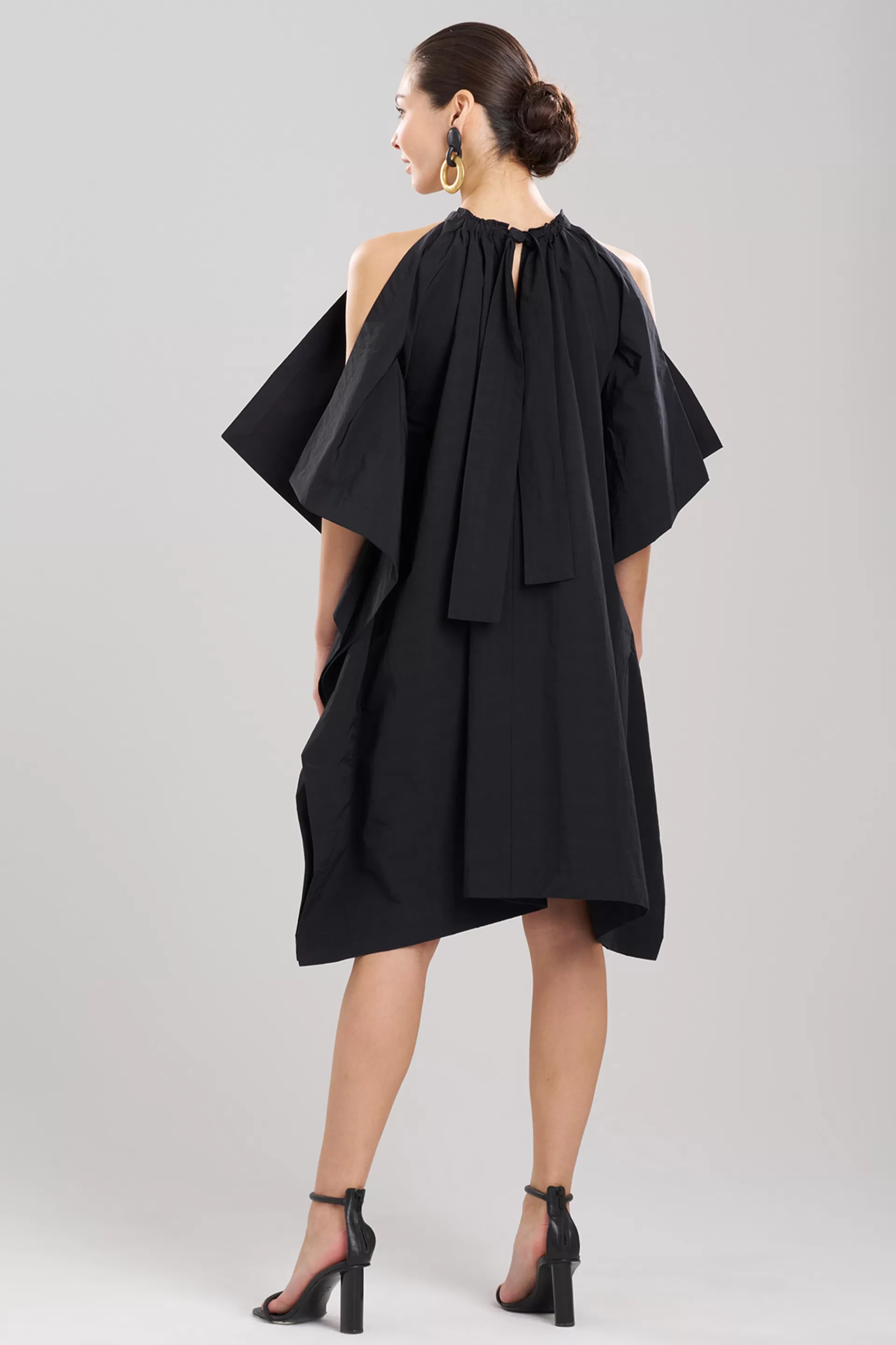 Natori Dresses | Wedding Guest Dresses<Taffeta Handkerchief Dress Black