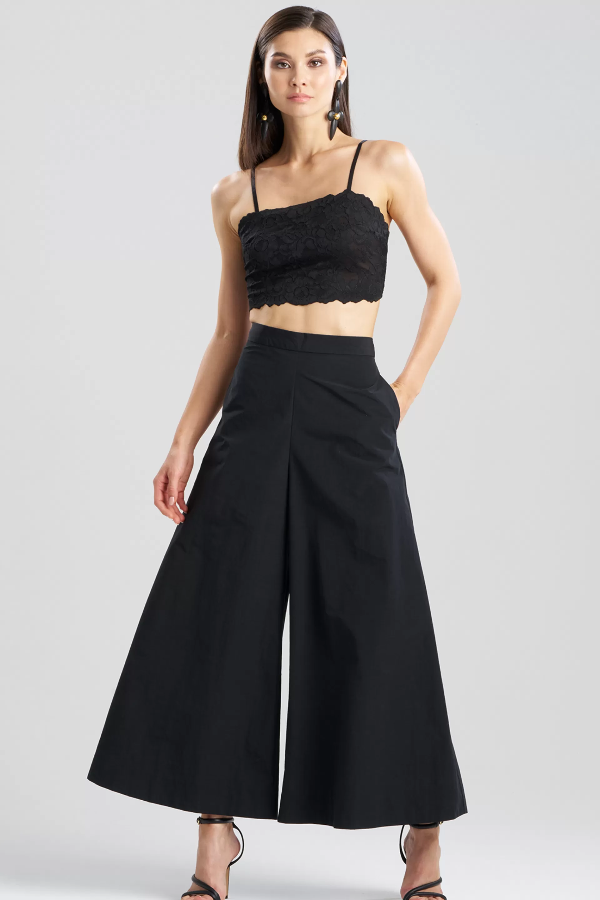 Natori Pants, Skirts & Shorts<Taffeta Palazzo Wide Leg Pants Black