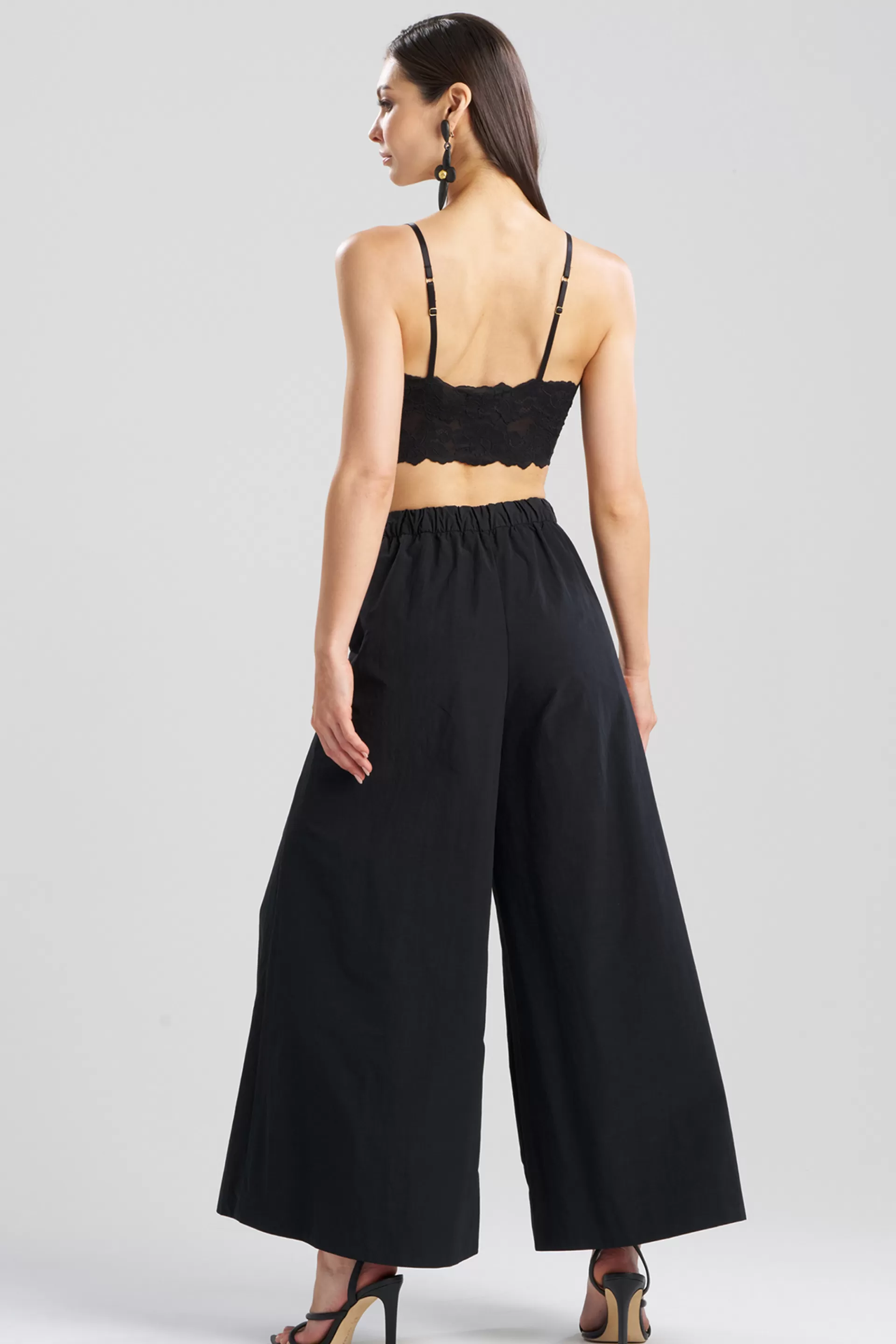 Natori Pants, Skirts & Shorts<Taffeta Palazzo Wide Leg Pants Black