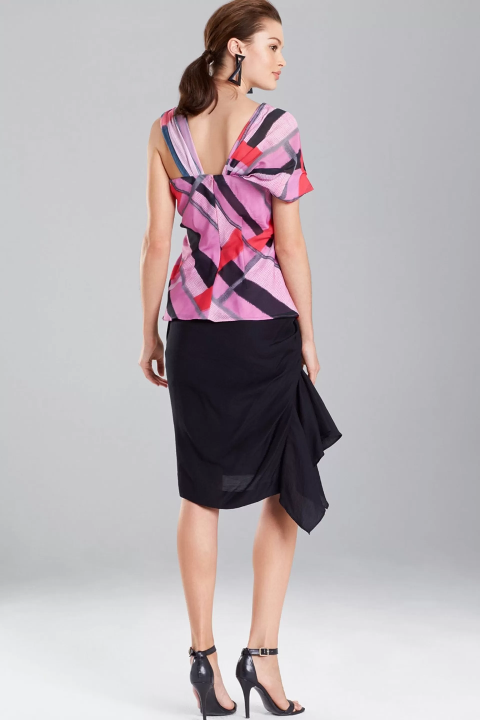 Natori Tops, Shirts & Tunics<Taisho Stripes Voile One-Shoulder Top Tulip