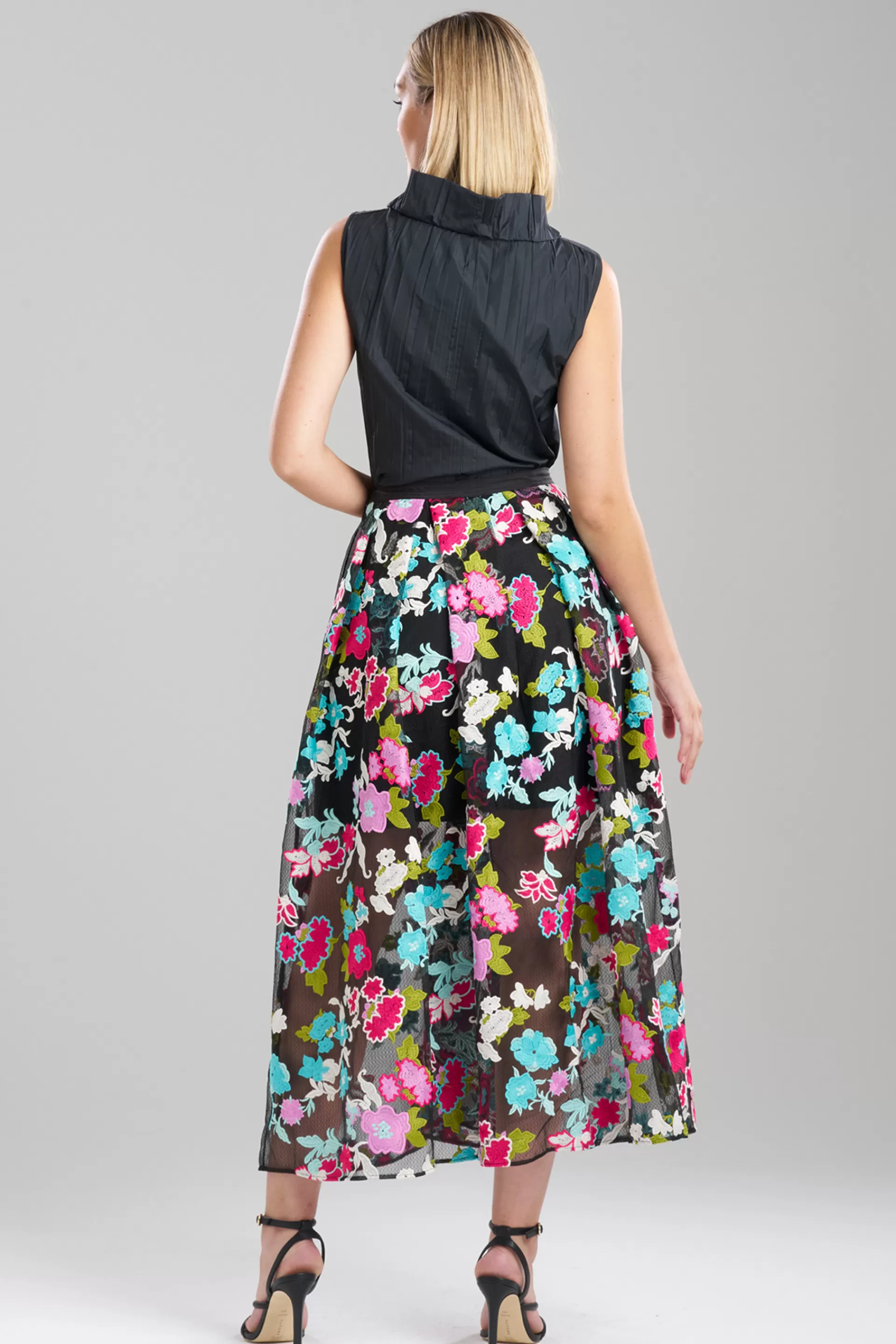 Natori Pants, Skirts & Shorts<Tangier Embroidered Tulle Maxi Skirt Black Multi