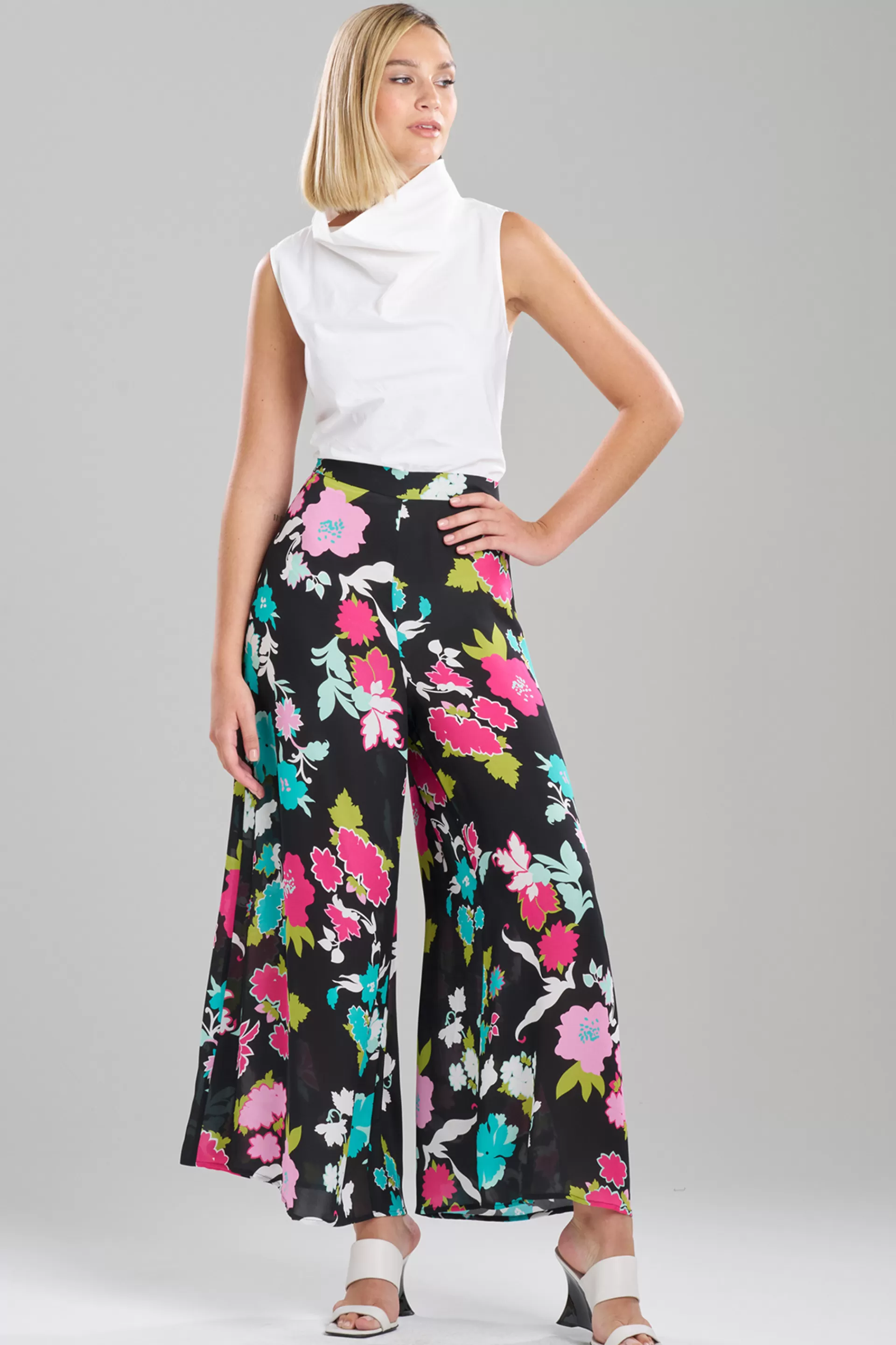 Natori Pants, Skirts & Shorts<Tangier Printed Silk Georgette Pants Black Multi