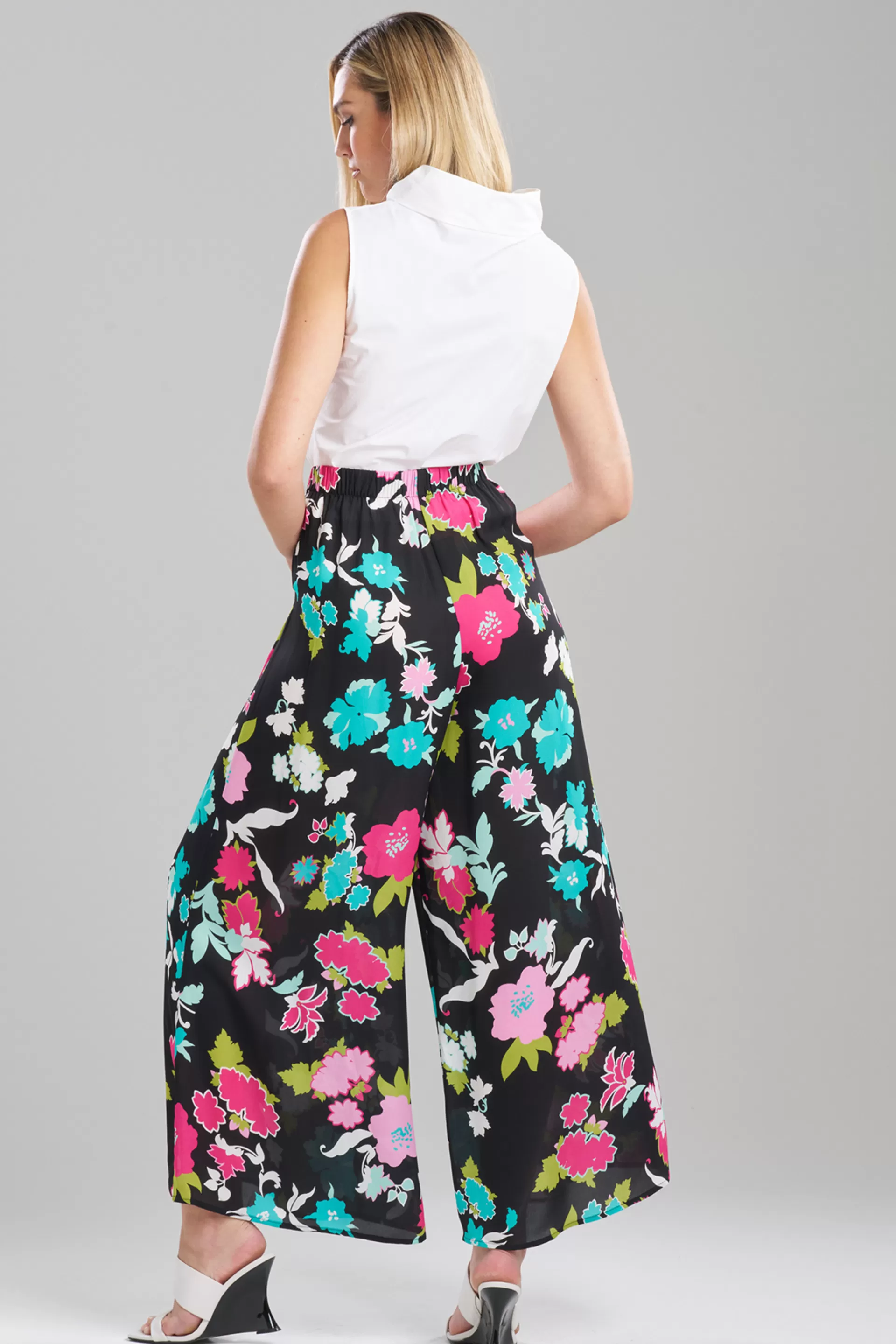 Natori Pants, Skirts & Shorts<Tangier Printed Silk Georgette Pants Black Multi